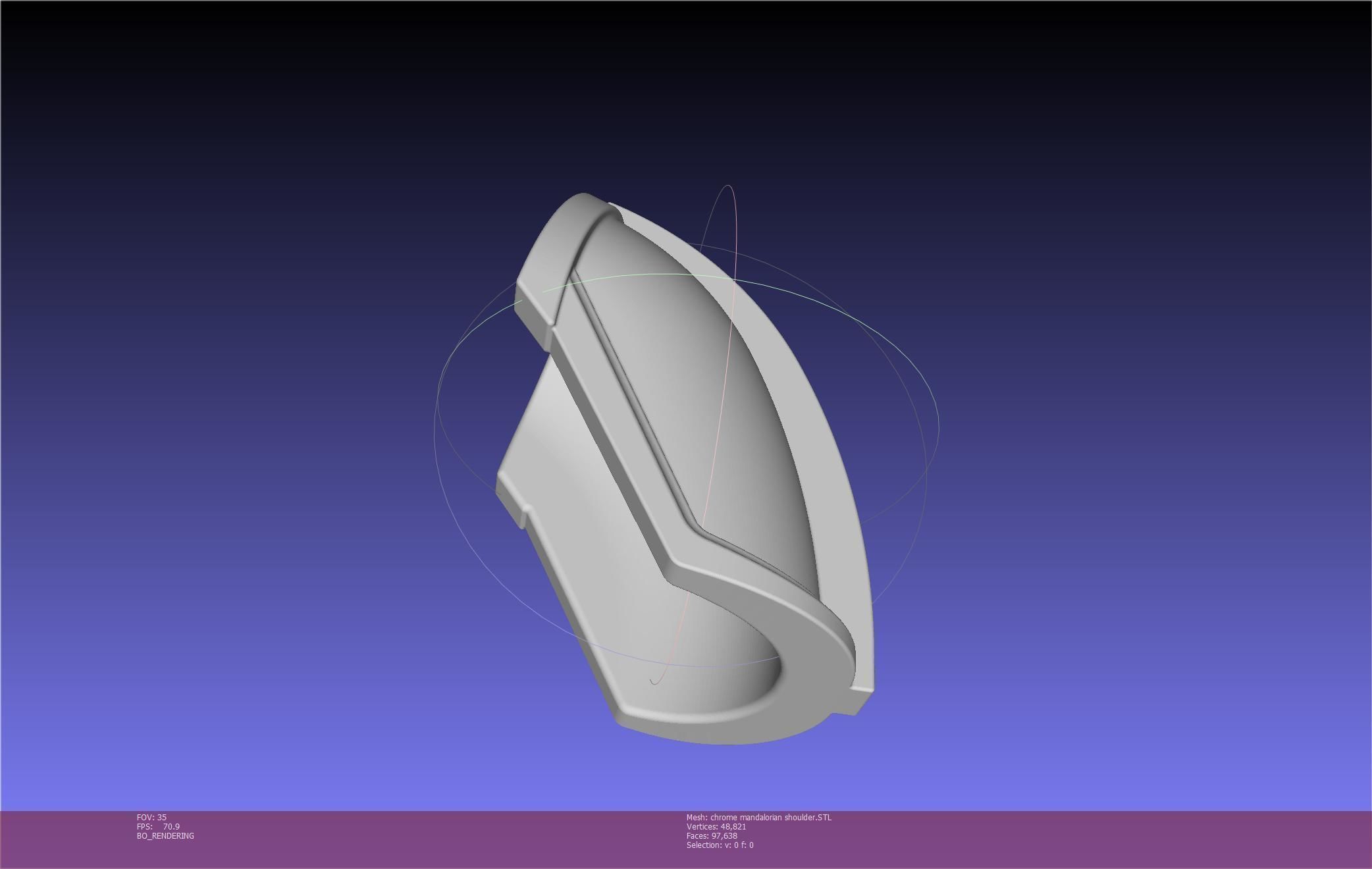 Star Wars Mandalorian Chrome Armor Shoulderpiece Printable 3D print model_48