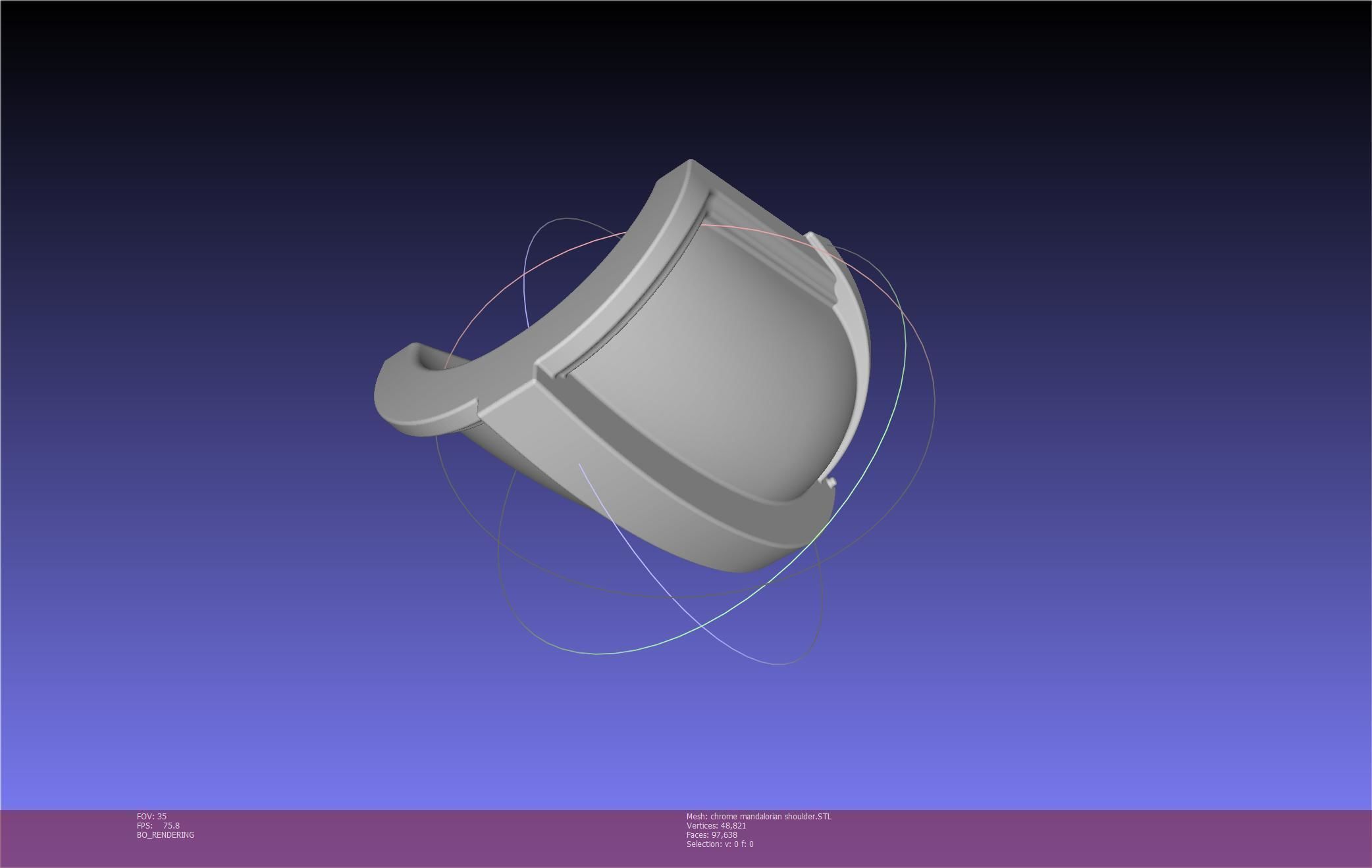 Star Wars Mandalorian Chrome Armor Shoulderpiece Printable 3D print model_53