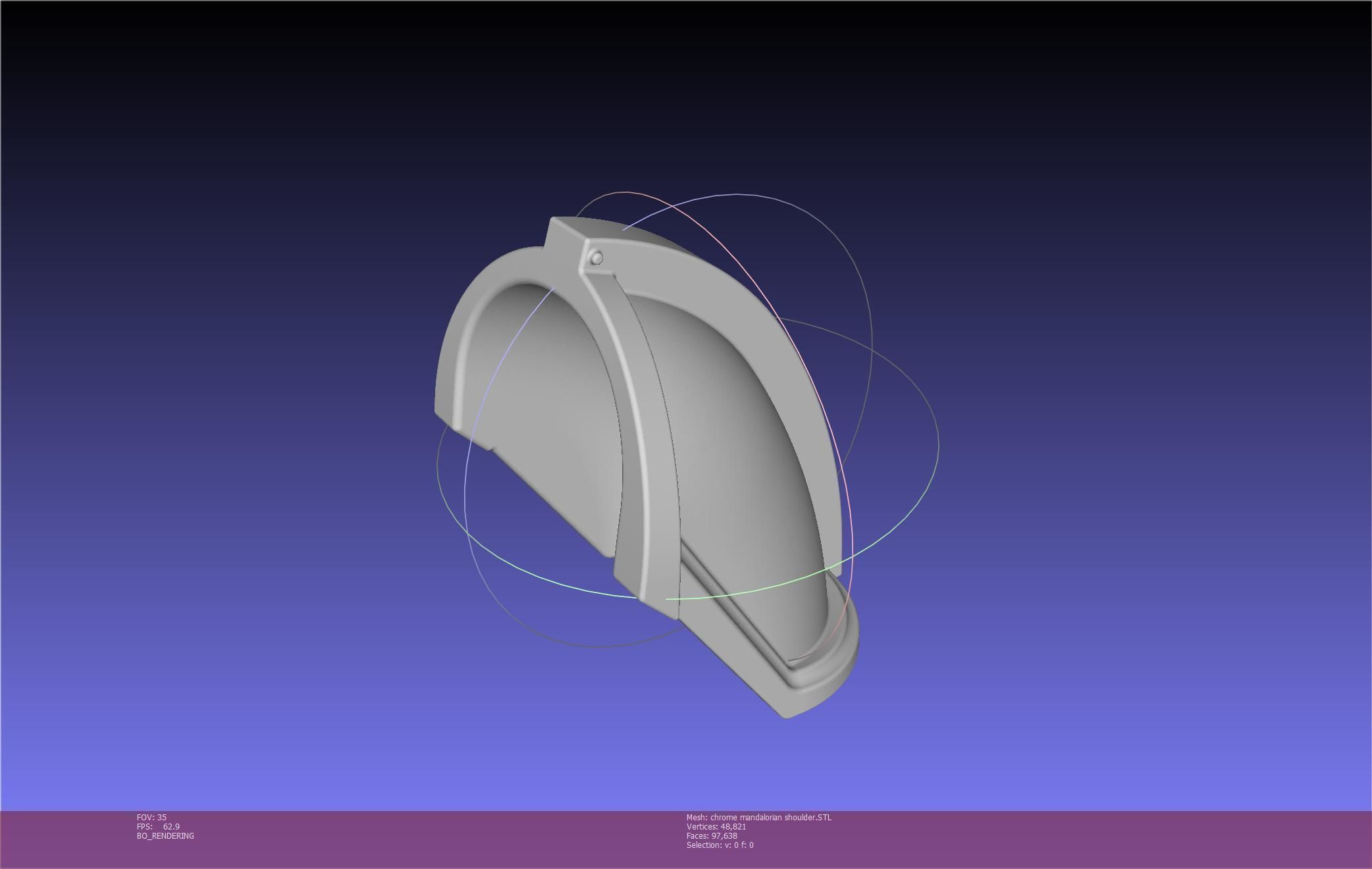 Star Wars Mandalorian Chrome Armor Shoulderpiece Printable 3D print model_35