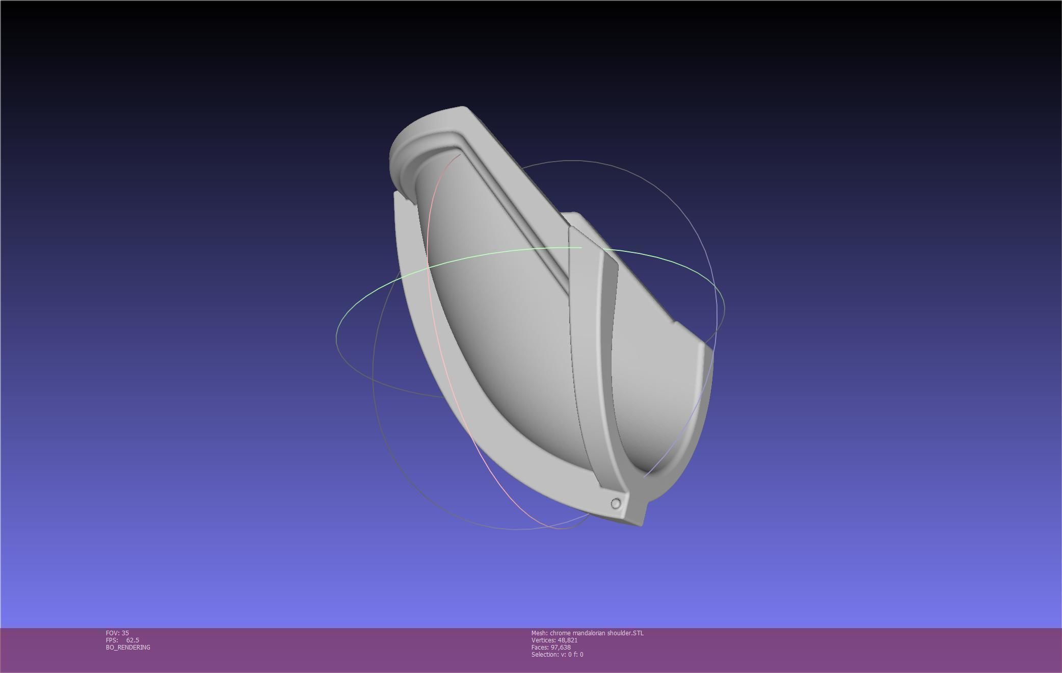 Star Wars Mandalorian Chrome Armor Shoulderpiece Printable 3D print model_58