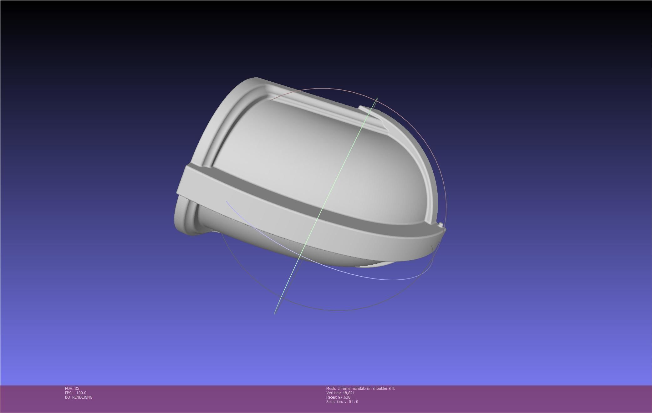 Star Wars Mandalorian Chrome Armor Shoulderpiece Printable 3D print model_56