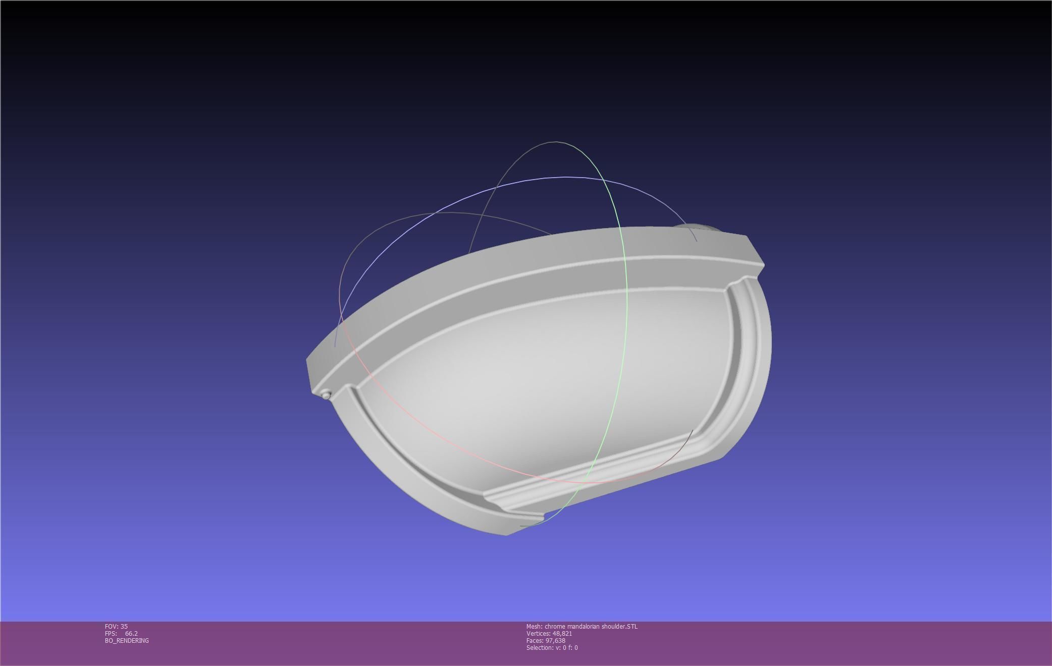 Star Wars Mandalorian Chrome Armor Shoulderpiece Printable 3D print model_22