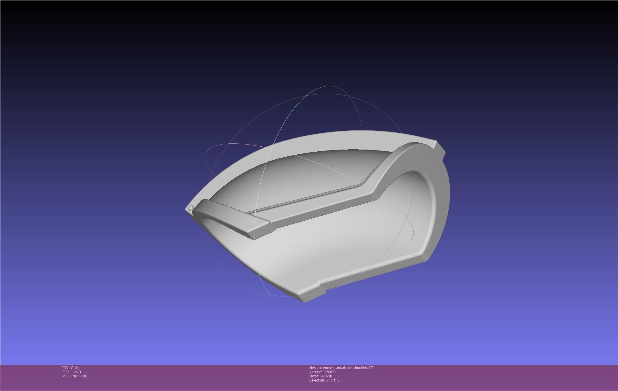 Star Wars Mandalorian Chrome Armor Shoulderpiece Printable 3D print model_19