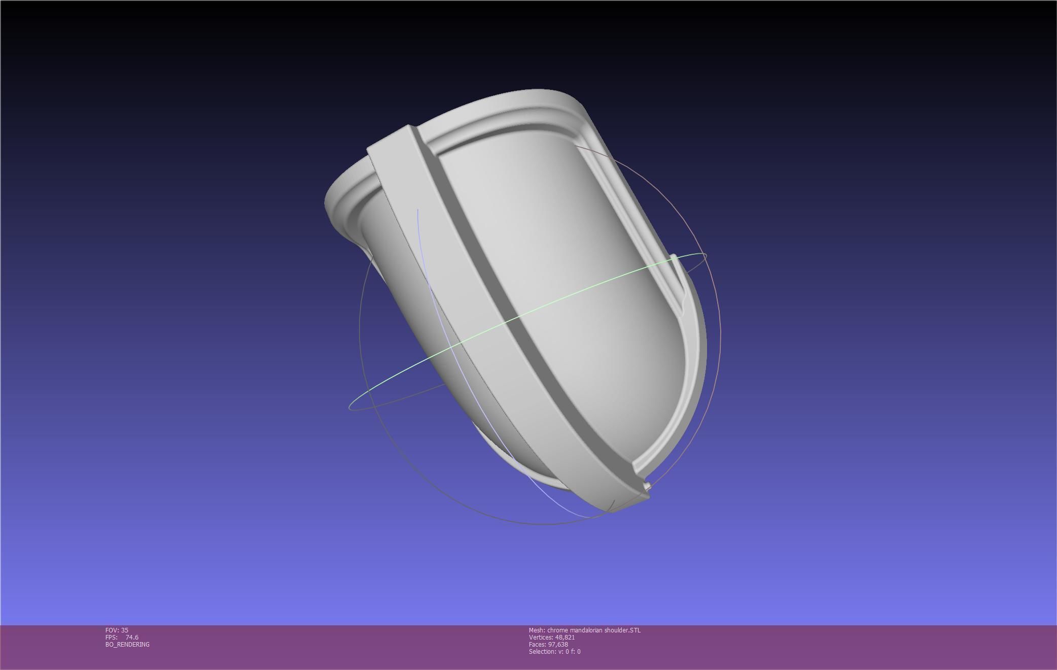 Star Wars Mandalorian Chrome Armor Shoulderpiece Printable 3D print model_55