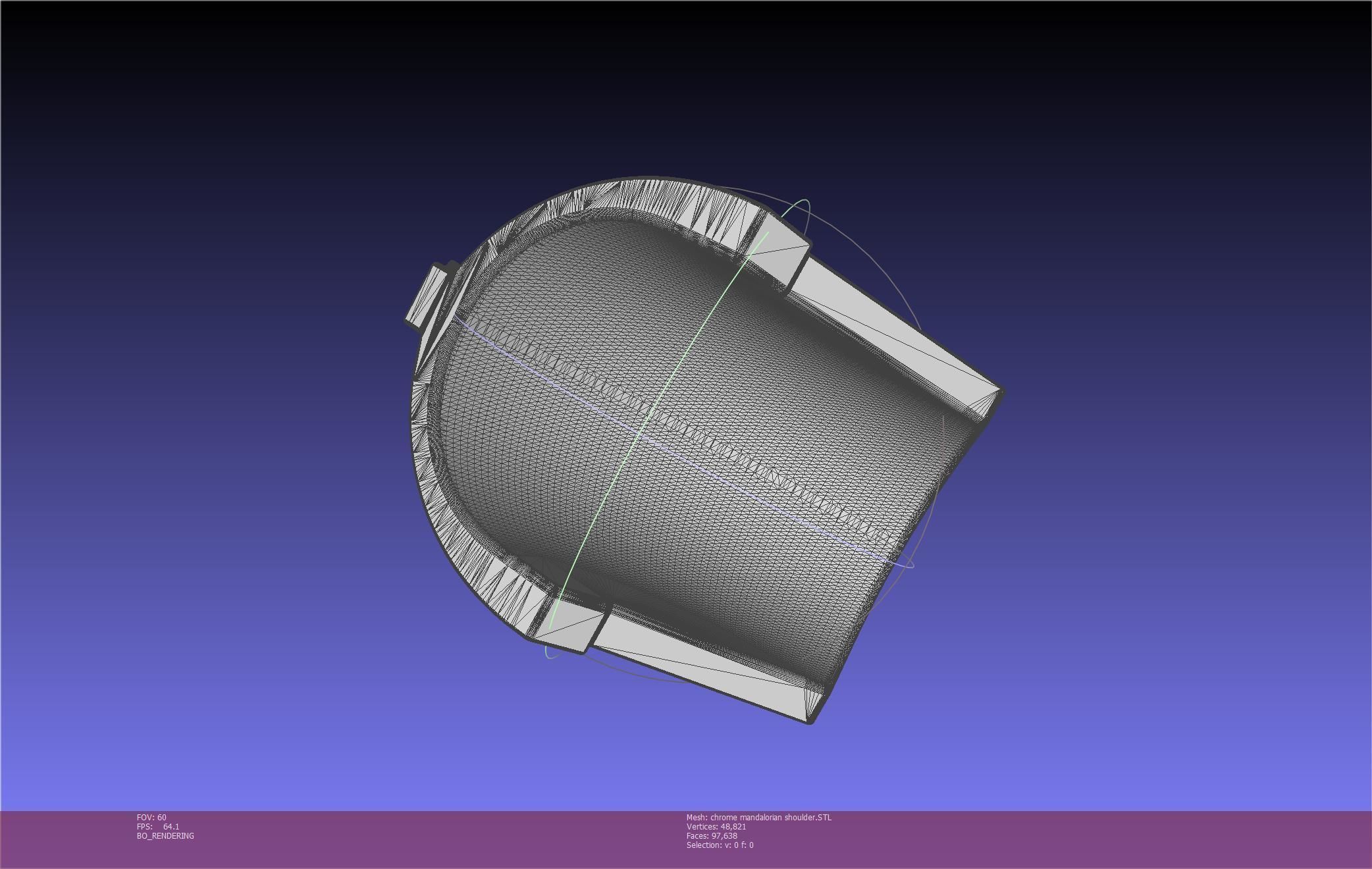 Star Wars Mandalorian Chrome Armor Shoulderpiece Printable 3D print model_12