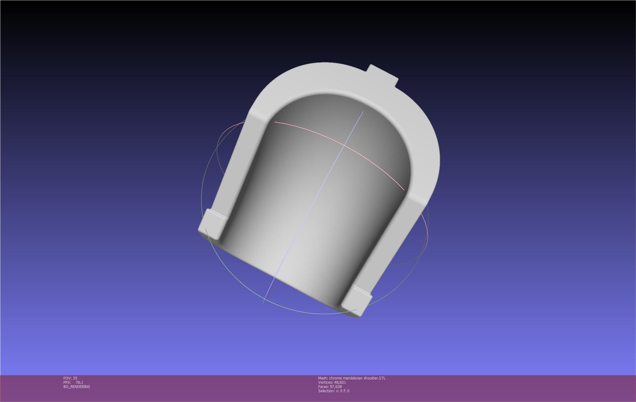 Star Wars Mandalorian Chrome Armor Shoulderpiece Printable 3D print model_62