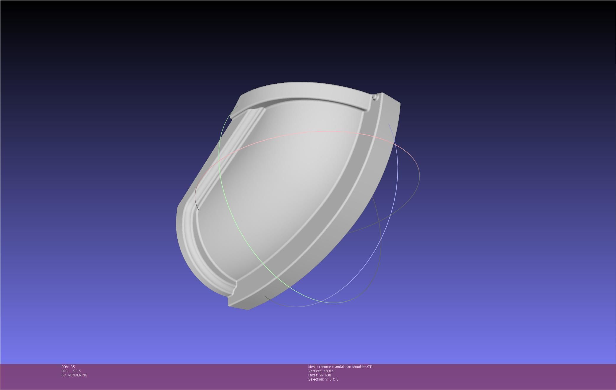 Star Wars Mandalorian Chrome Armor Shoulderpiece Printable 3D print model_47