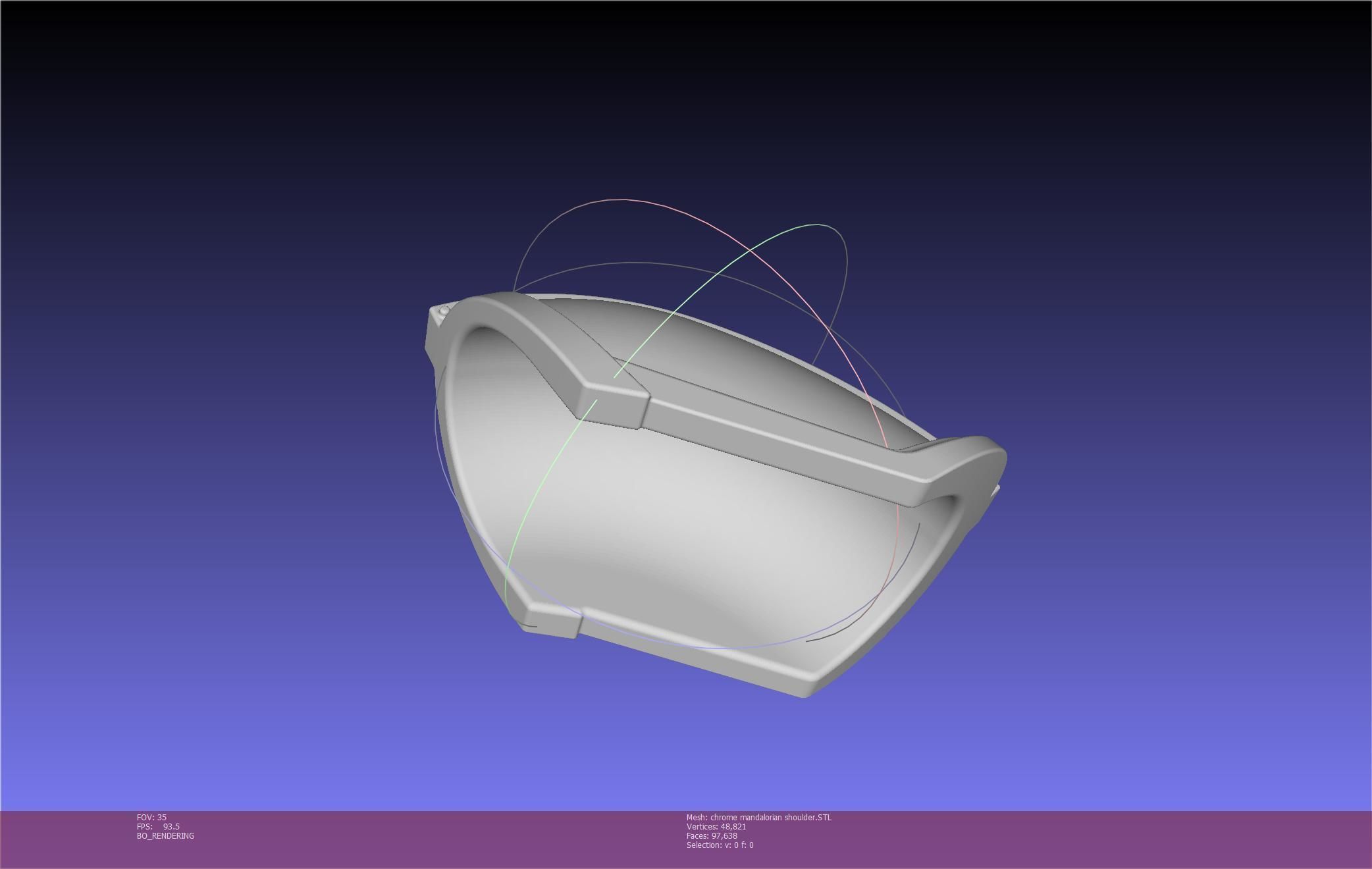 Star Wars Mandalorian Chrome Armor Shoulderpiece Printable 3D print model_43