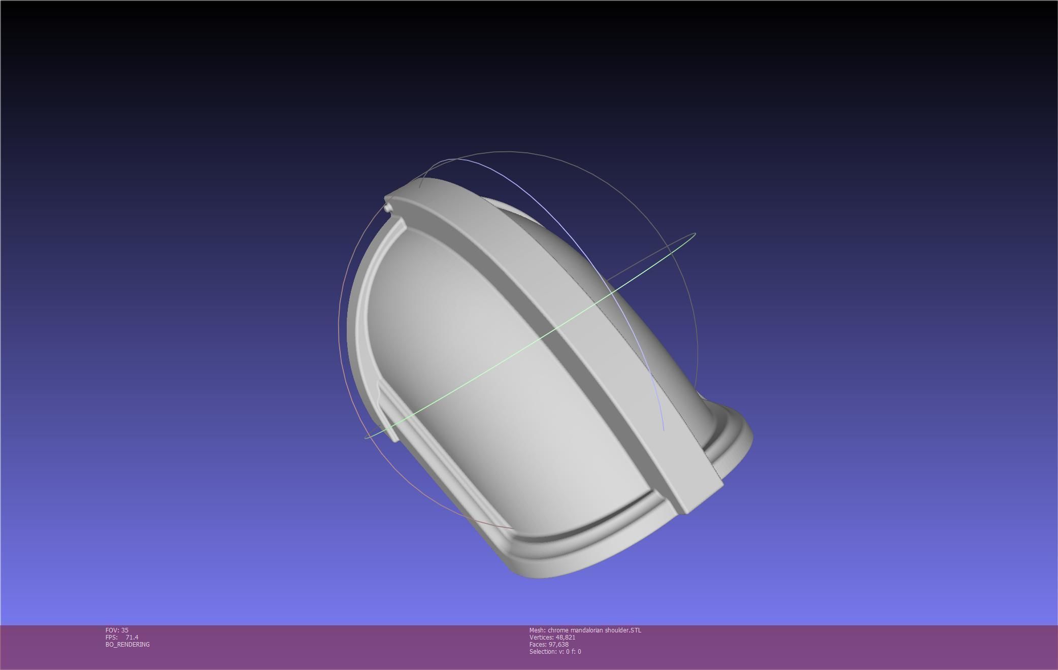 Star Wars Mandalorian Chrome Armor Shoulderpiece Printable 3D print model_29