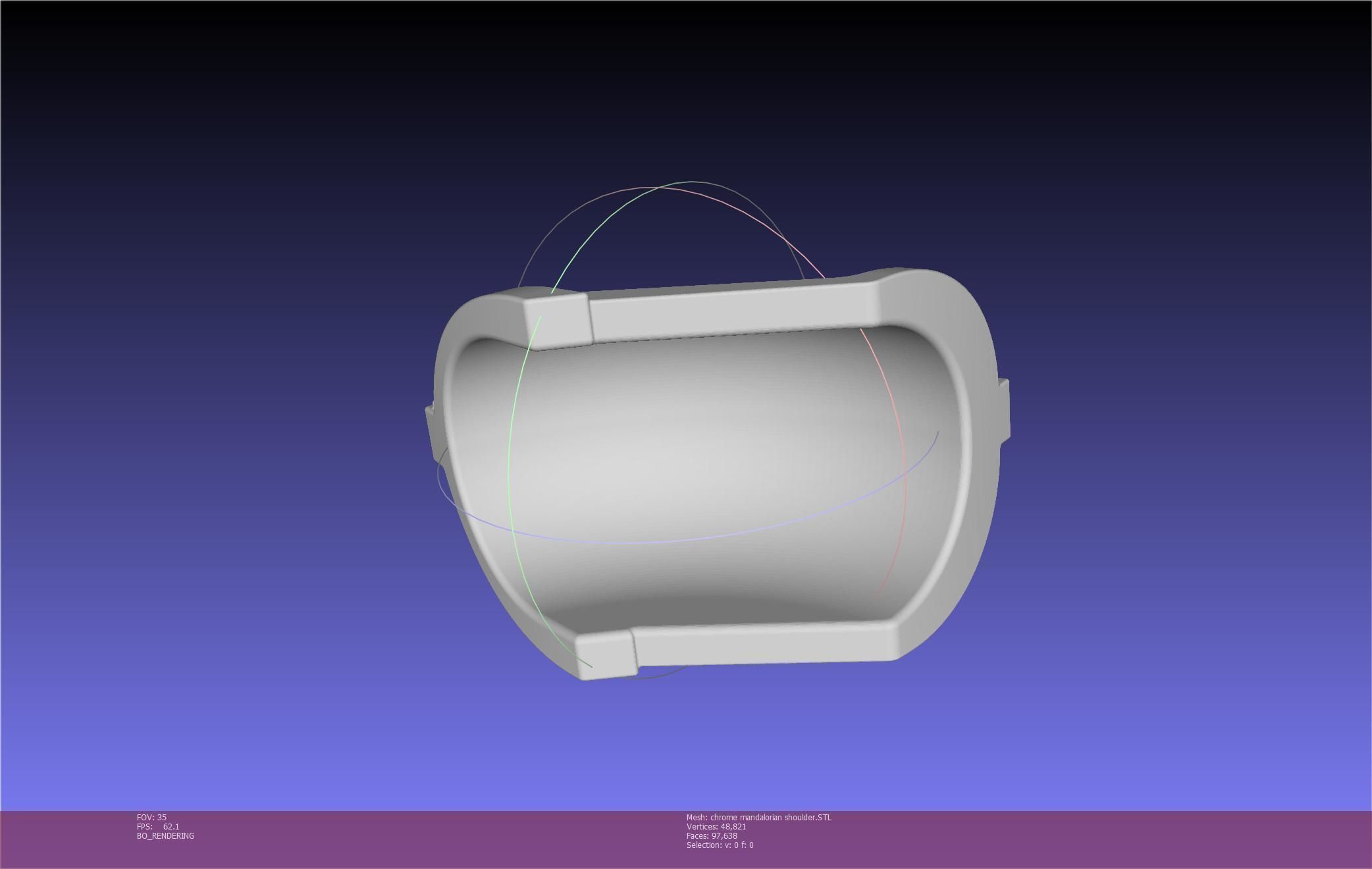 Star Wars Mandalorian Chrome Armor Shoulderpiece Printable 3D print model_24