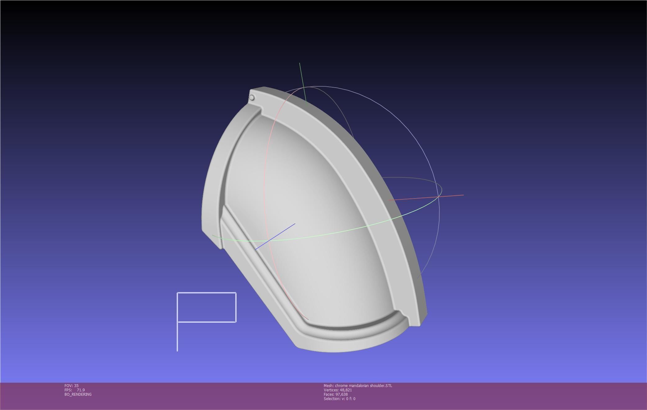 Star Wars Mandalorian Chrome Armor Shoulderpiece Printable 3D print model_93