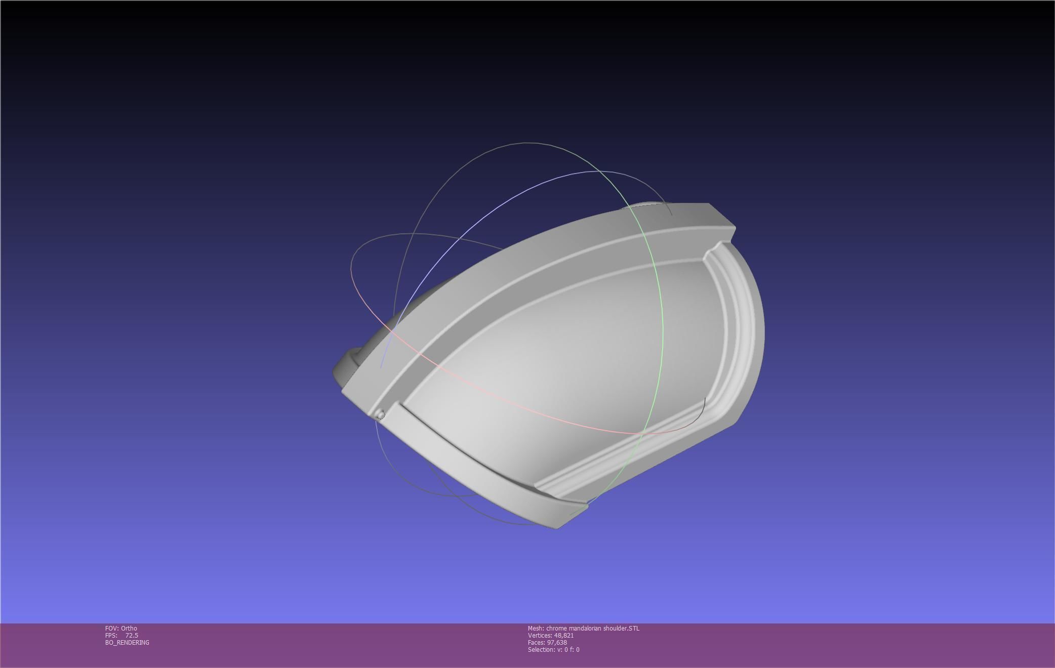 Star Wars Mandalorian Chrome Armor Shoulderpiece Printable 3D print model_18