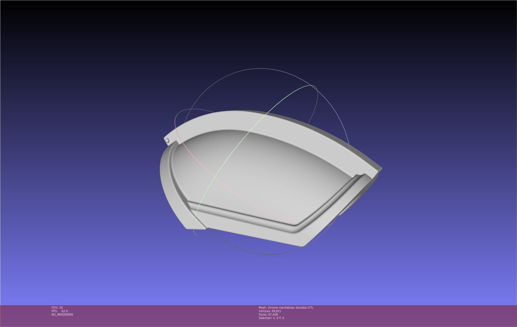 Star Wars Mandalorian Chrome Armor Shoulderpiece Printable 3D print model_92