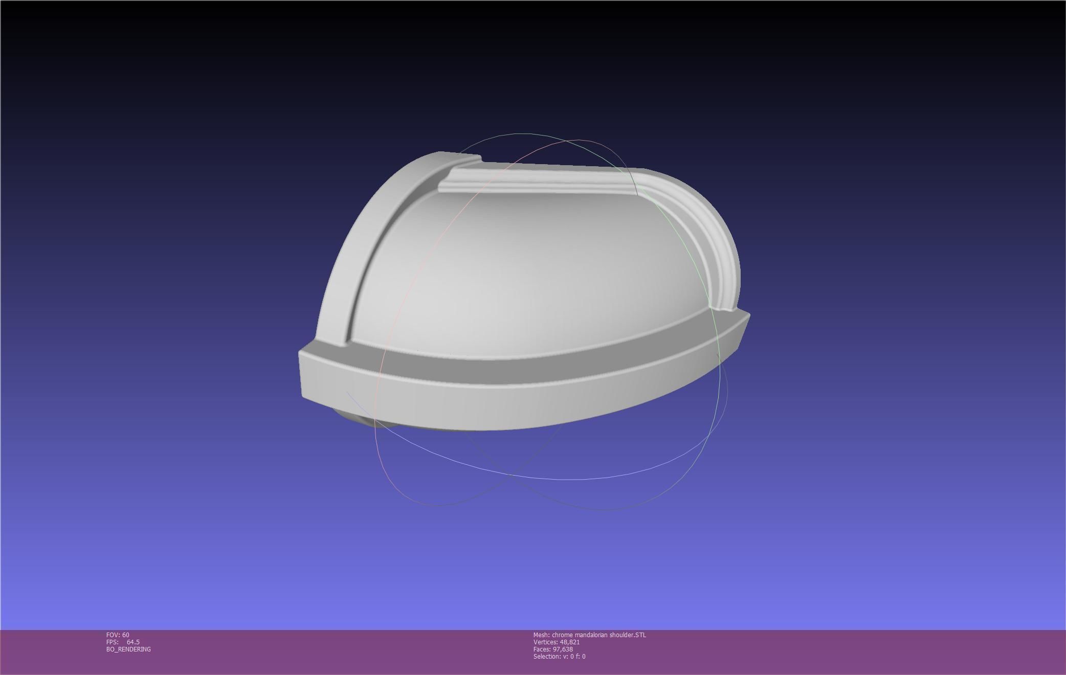 Star Wars Mandalorian Chrome Armor Shoulderpiece Printable 3D print model_16