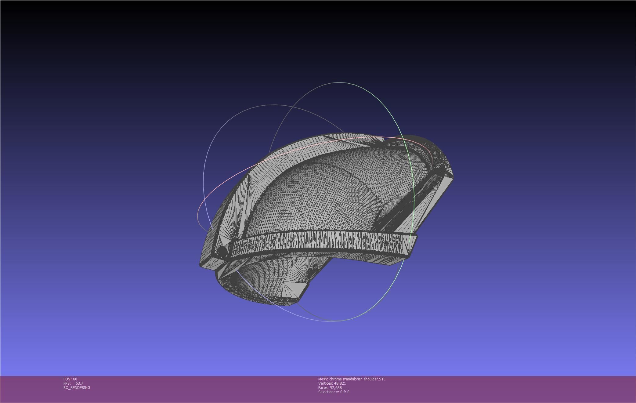 Star Wars Mandalorian Chrome Armor Shoulderpiece Printable 3D print model_13
