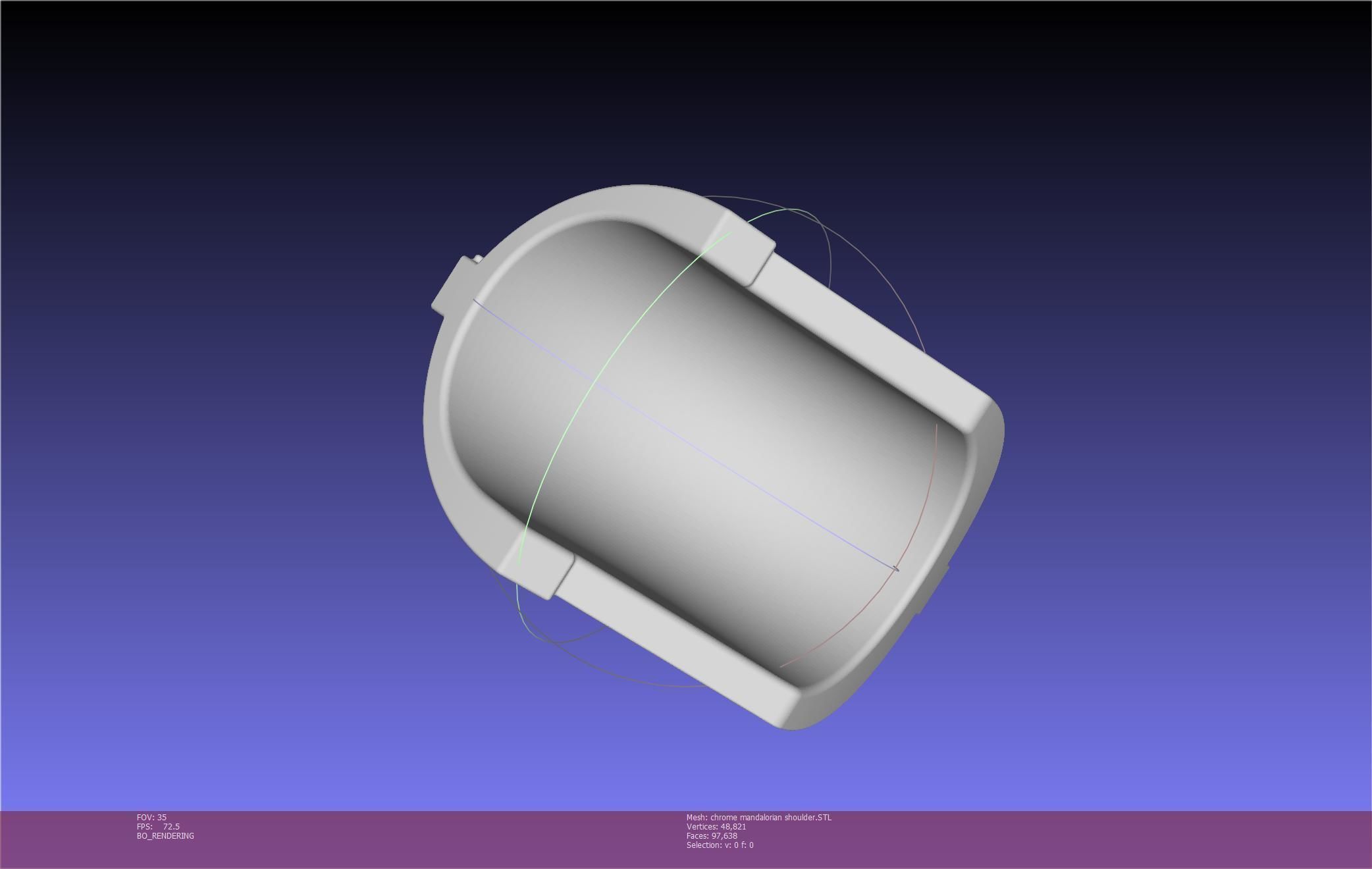 Star Wars Mandalorian Chrome Armor Shoulderpiece Printable 3D print model_46