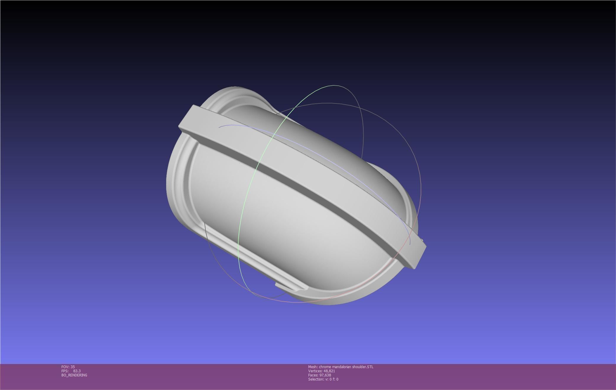 Star Wars Mandalorian Chrome Armor Shoulderpiece Printable 3D print model_64