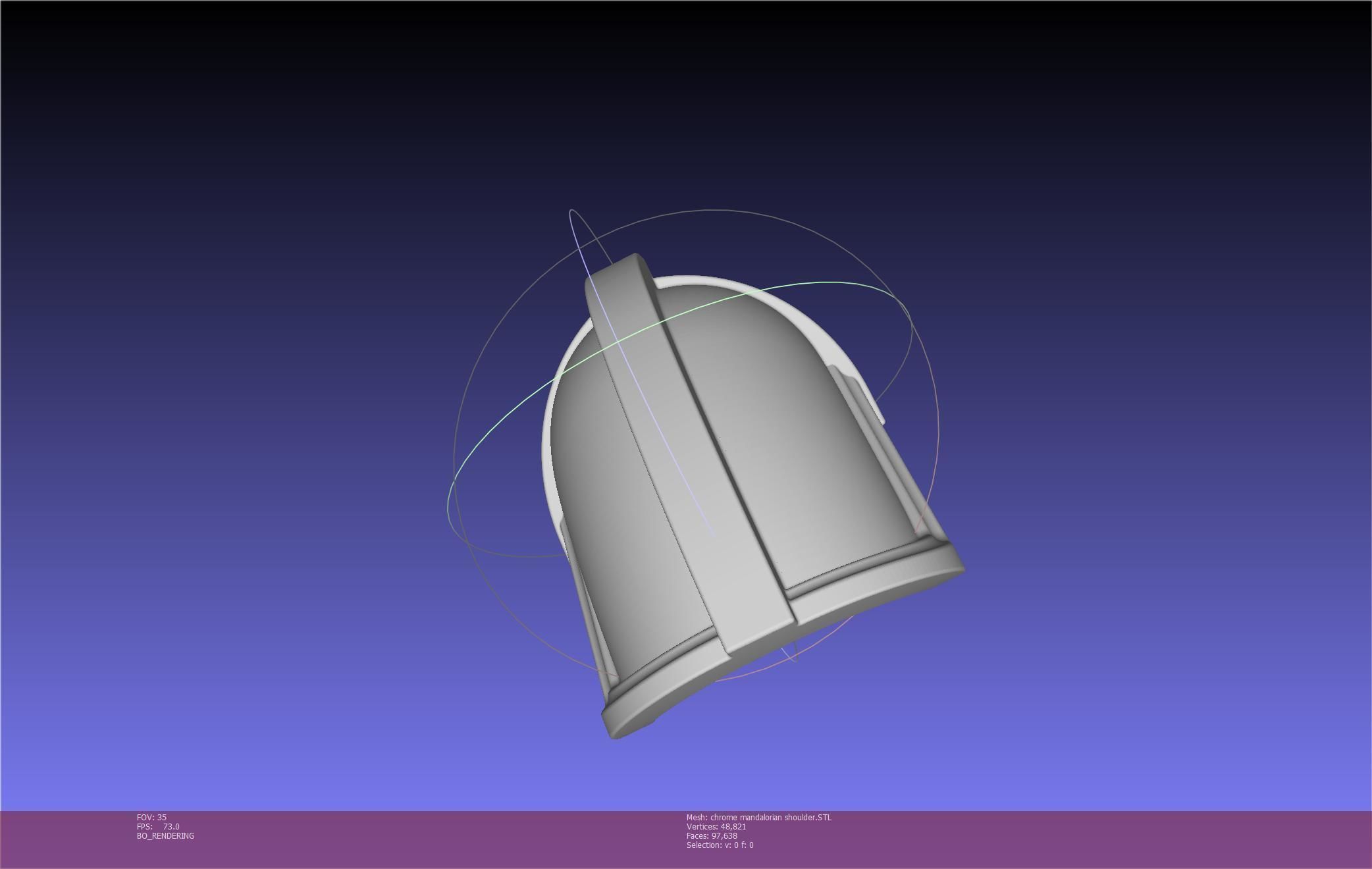 Star Wars Mandalorian Chrome Armor Shoulderpiece Printable 3D print model_87