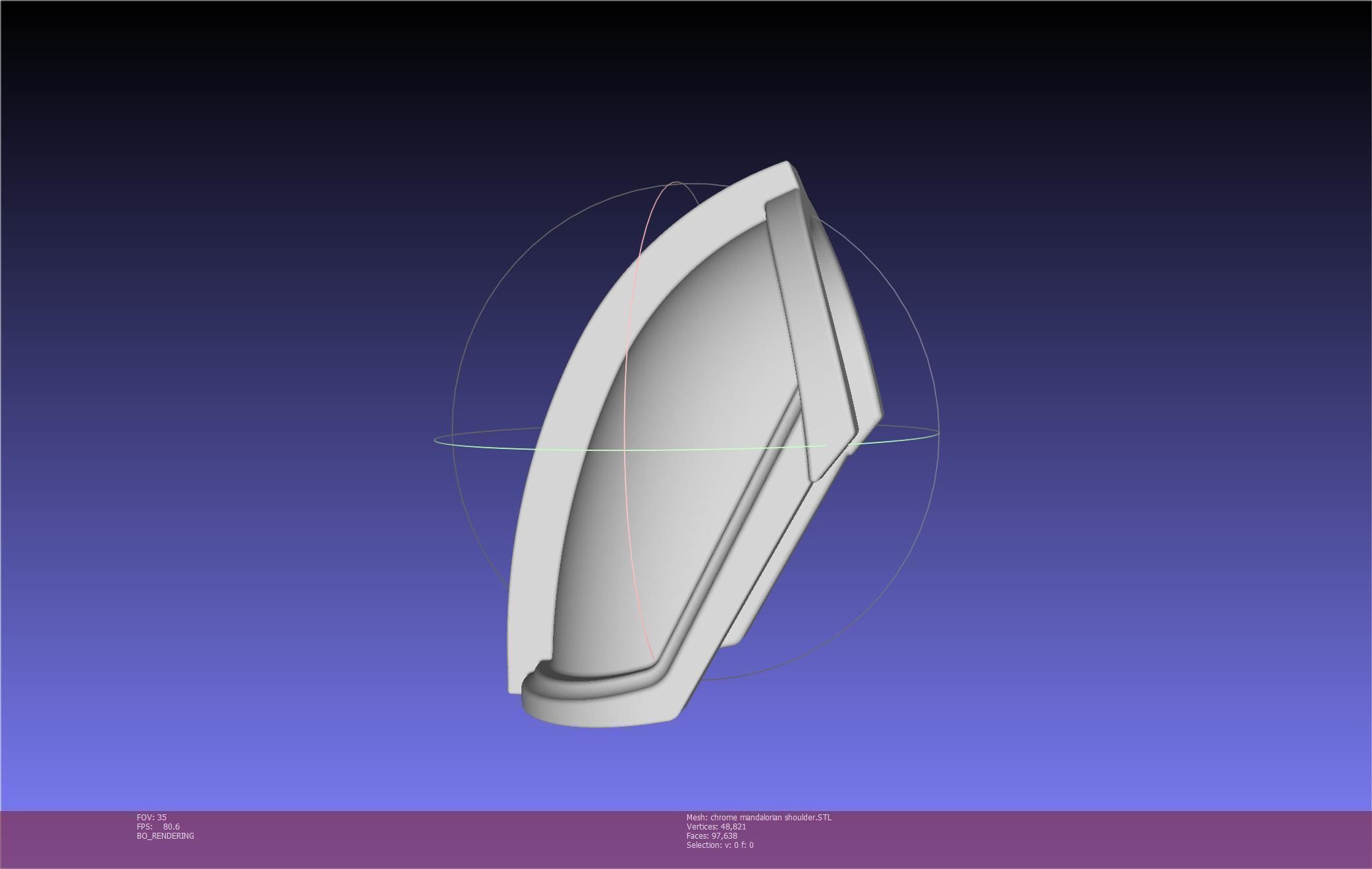 Star Wars Mandalorian Chrome Armor Shoulderpiece Printable 3D print model_86