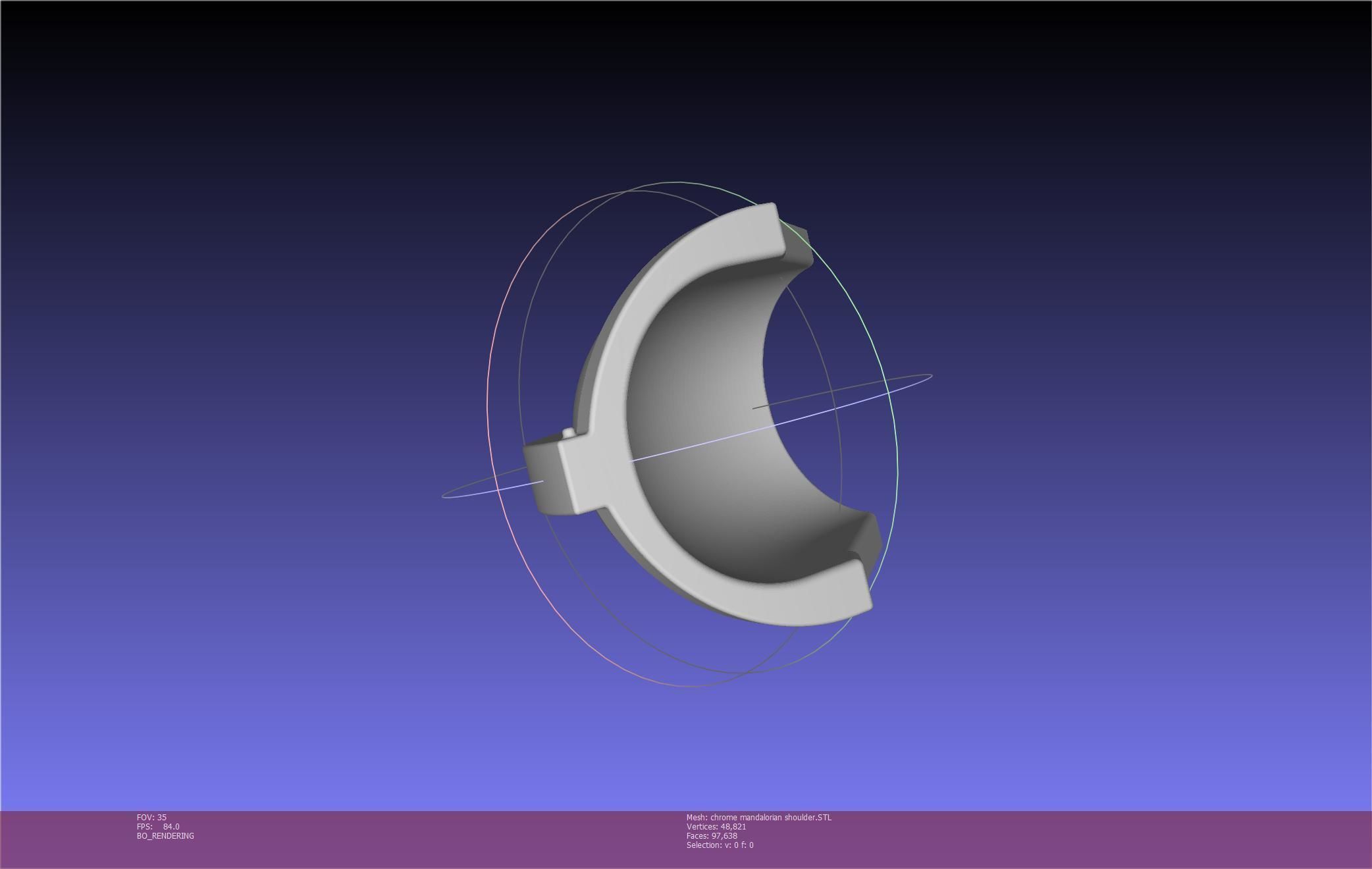 Star Wars Mandalorian Chrome Armor Shoulderpiece Printable 3D print model_60