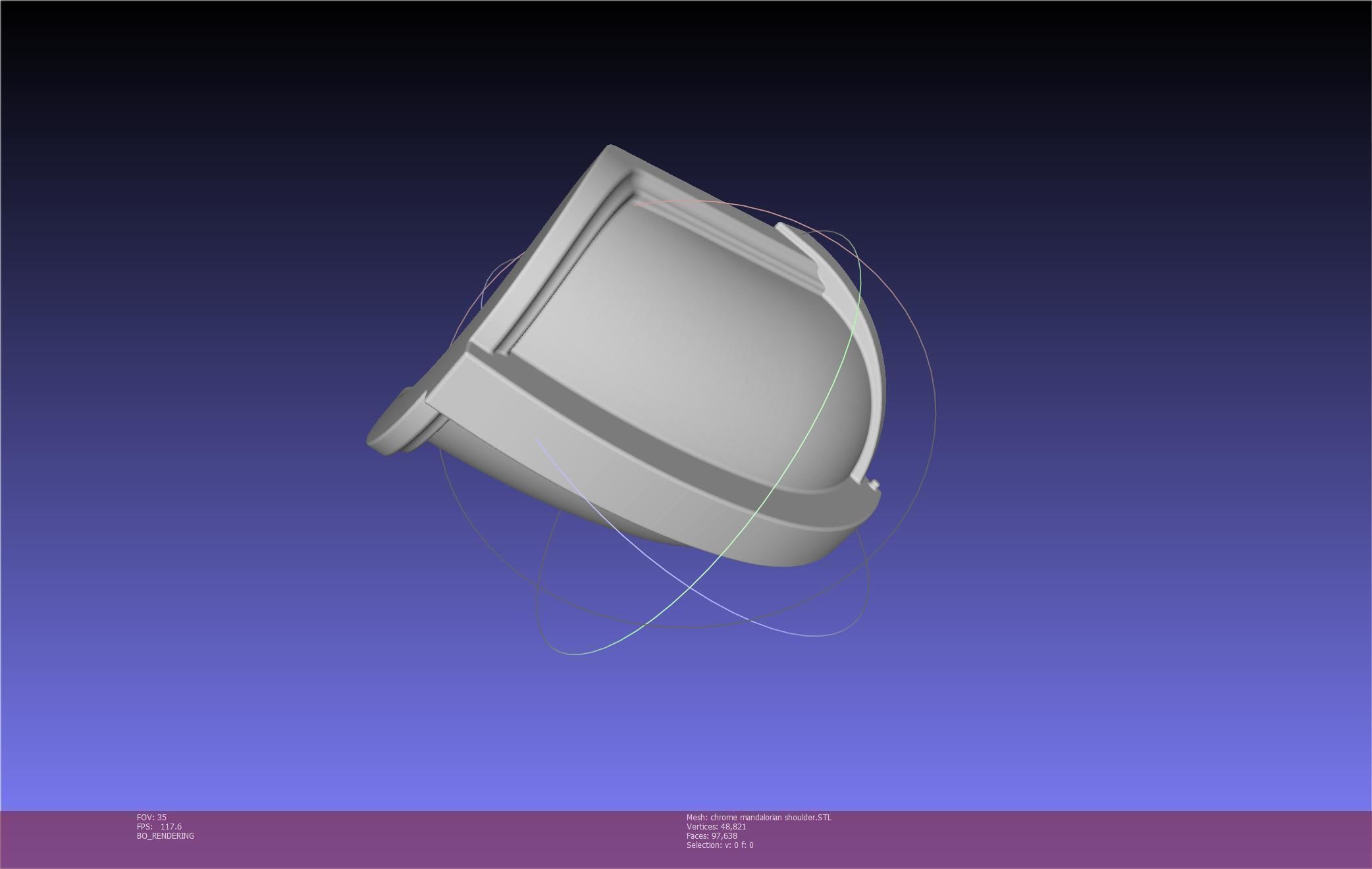 Star Wars Mandalorian Chrome Armor Shoulderpiece Printable 3D print model_57