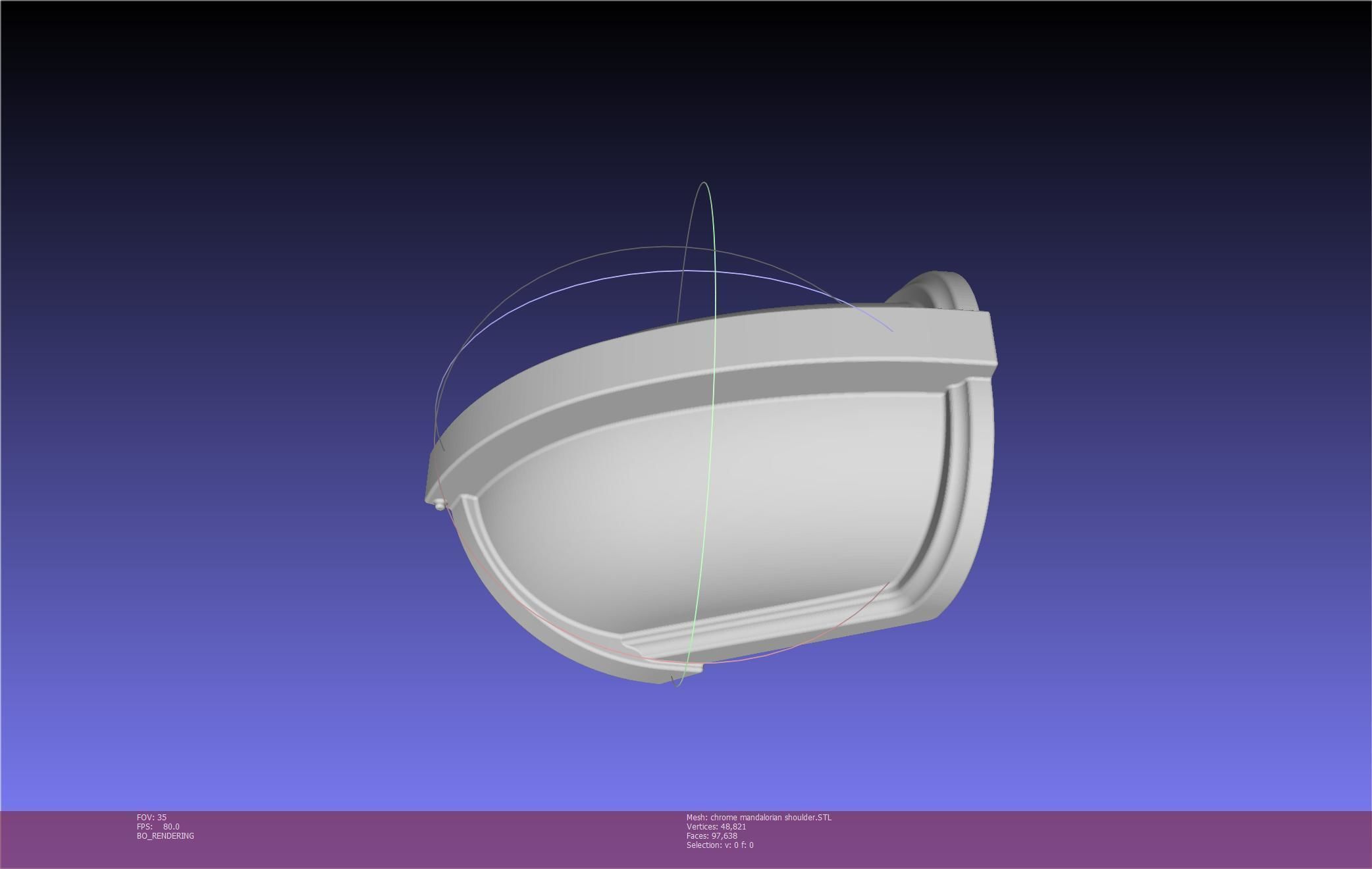 Star Wars Mandalorian Chrome Armor Shoulderpiece Printable 3D print model_71