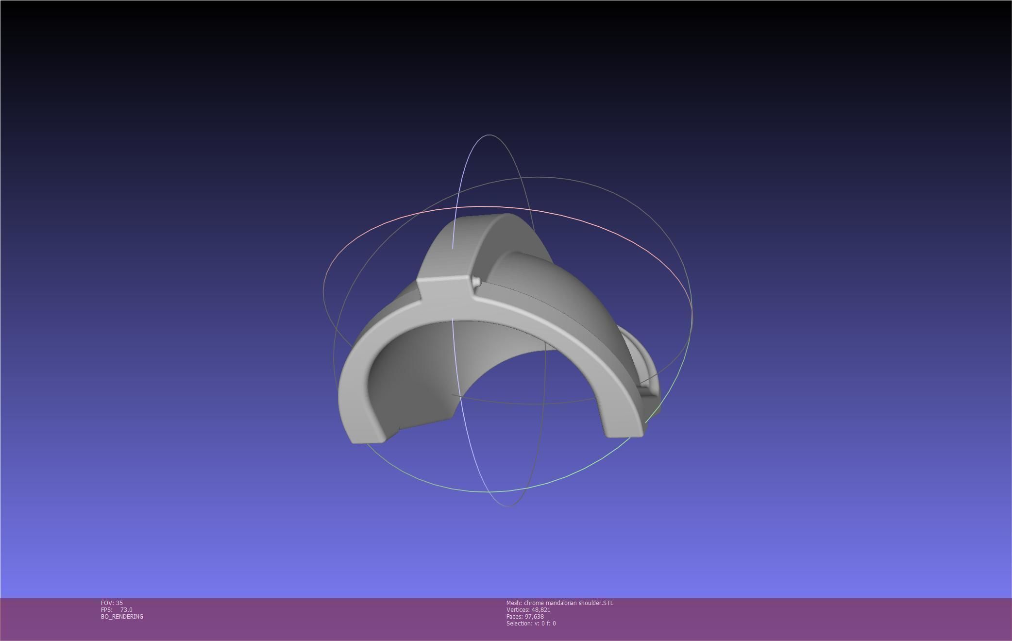 Star Wars Mandalorian Chrome Armor Shoulderpiece Printable 3D print model_27