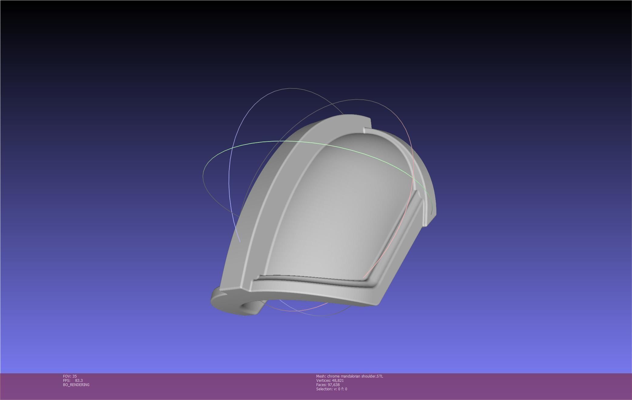 Star Wars Mandalorian Chrome Armor Shoulderpiece Printable 3D print model_30