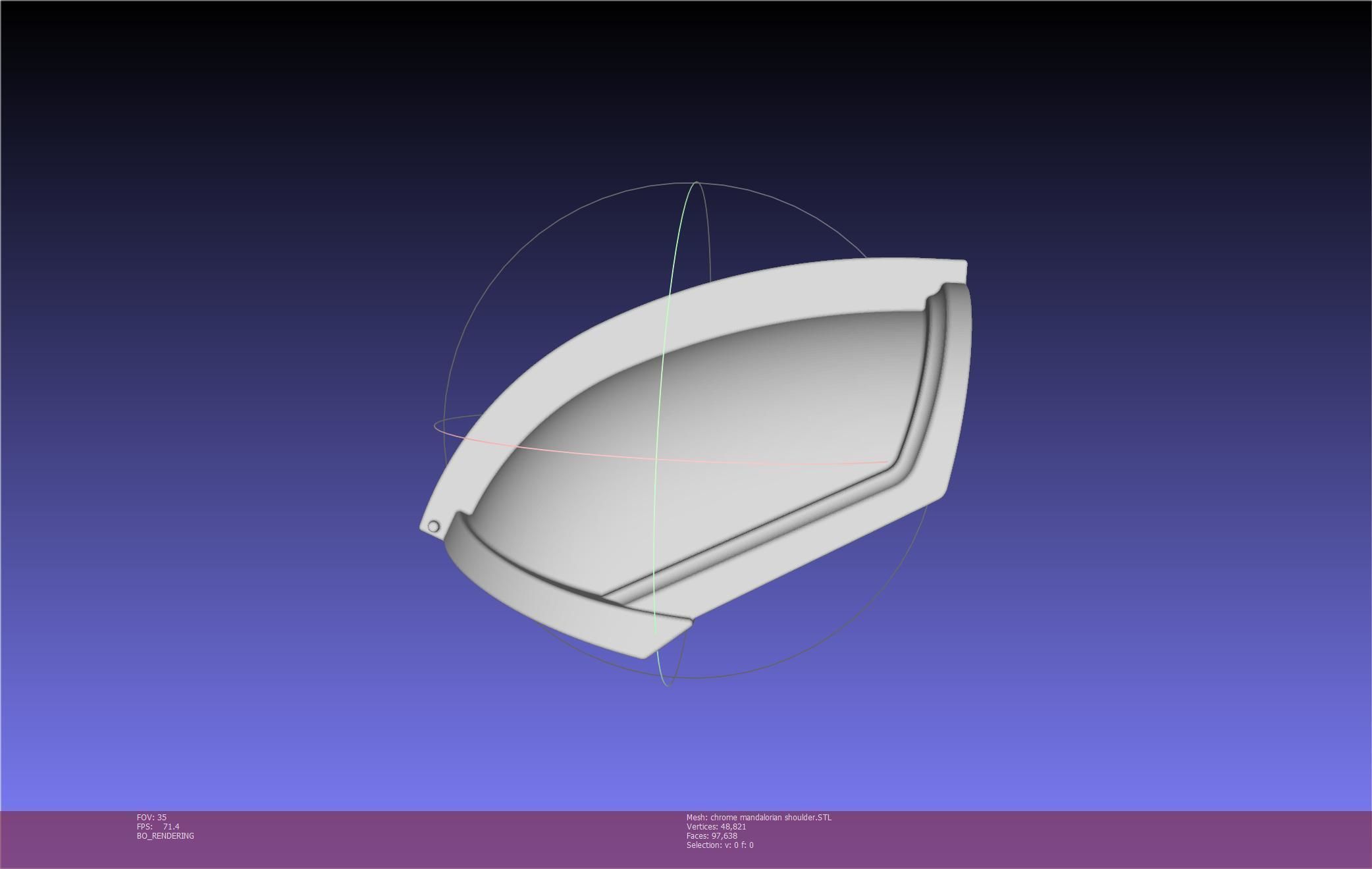Star Wars Mandalorian Chrome Armor Shoulderpiece Printable 3D print model_88