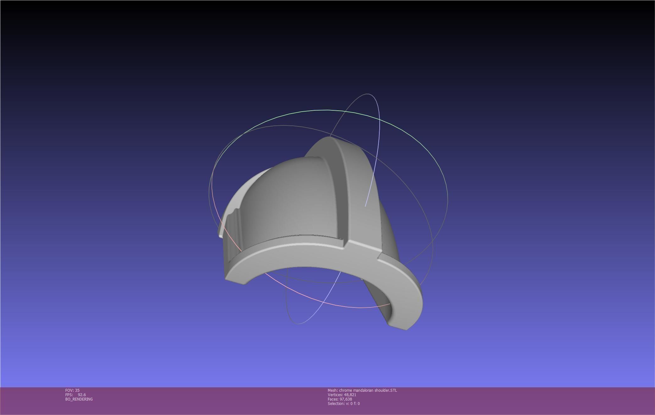 Star Wars Mandalorian Chrome Armor Shoulderpiece Printable 3D print model_41