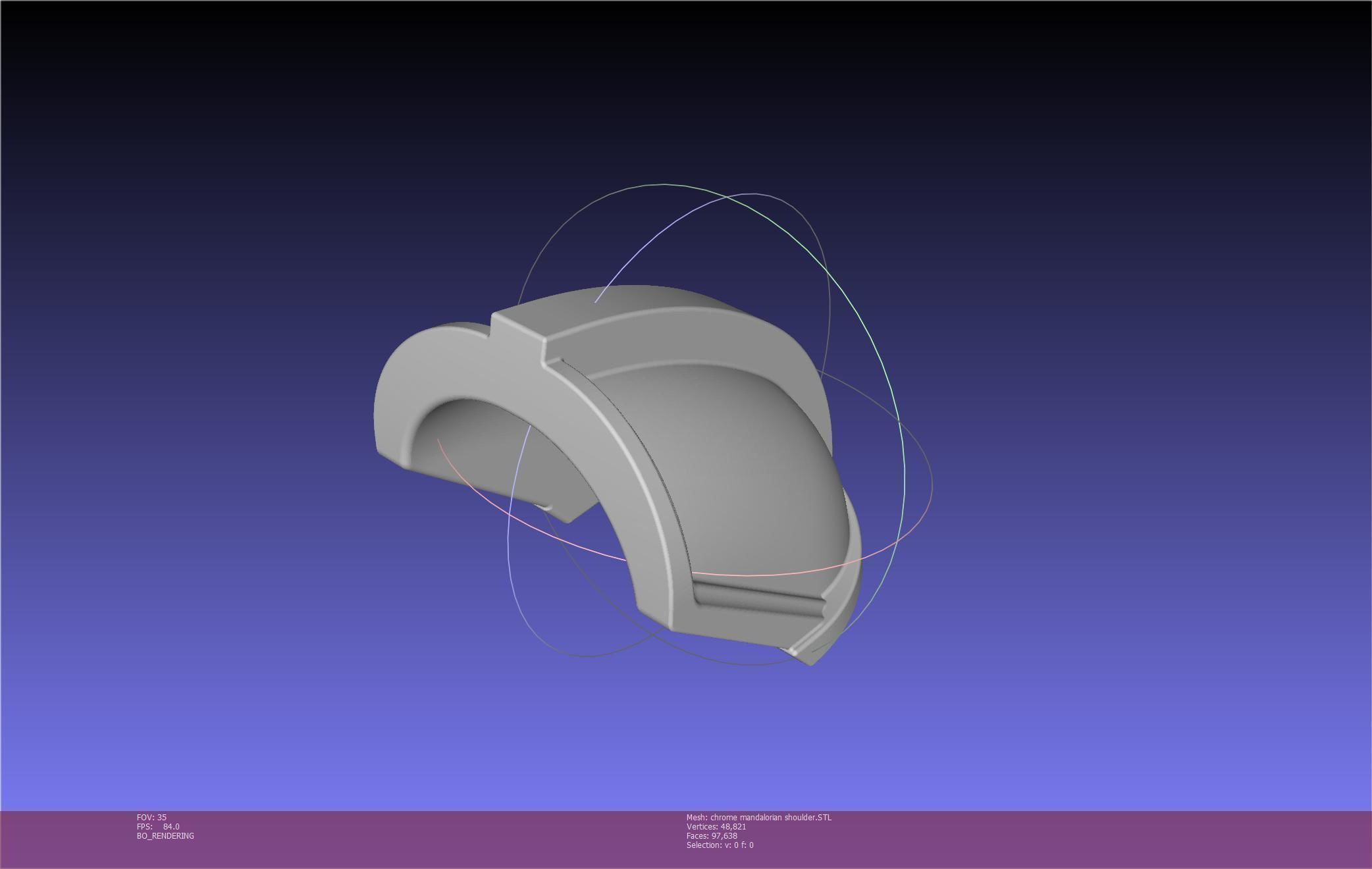 Star Wars Mandalorian Chrome Armor Shoulderpiece Printable 3D print model_63