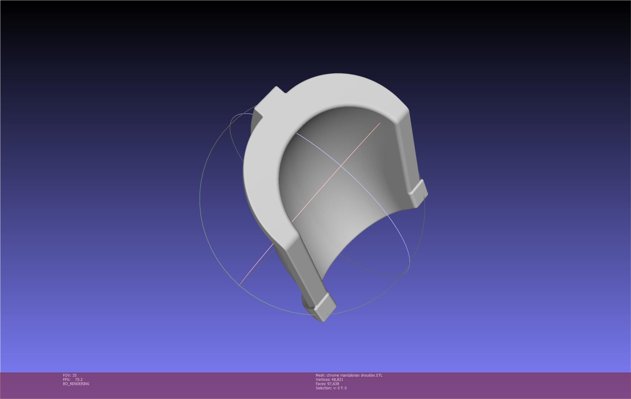 Star Wars Mandalorian Chrome Armor Shoulderpiece Printable 3D print model_82