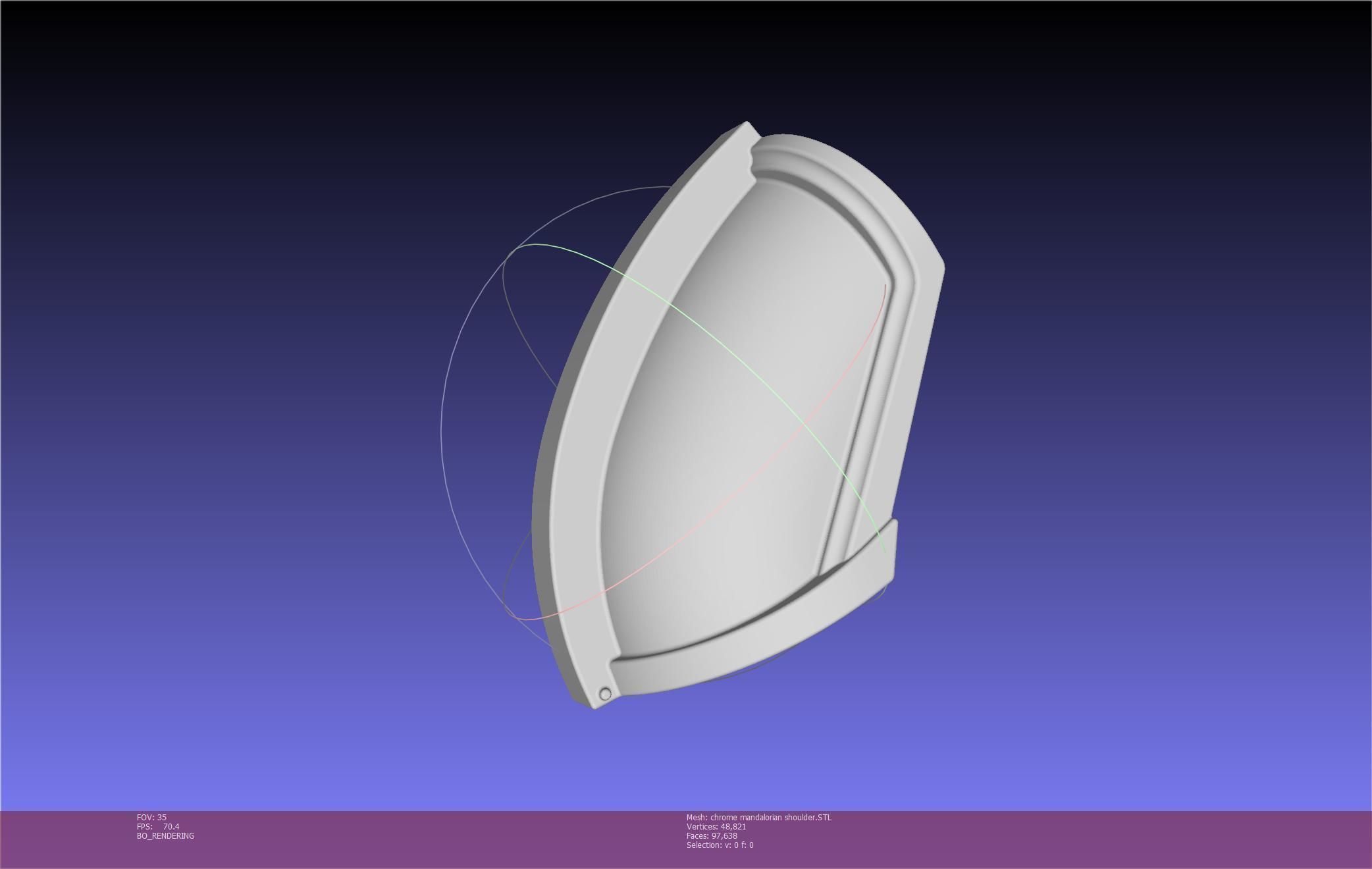 Star Wars Mandalorian Chrome Armor Shoulderpiece Printable 3D print model_81