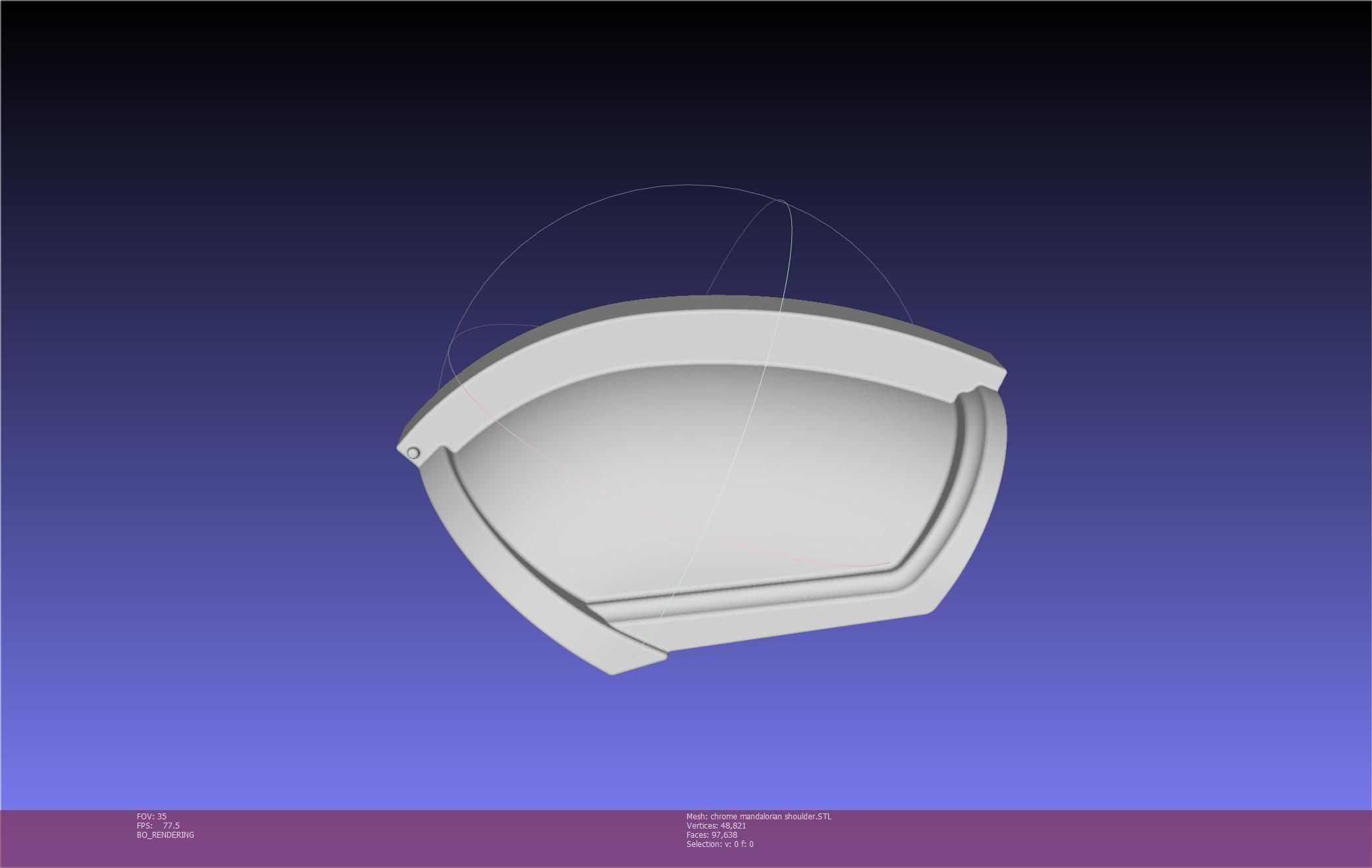 Star Wars Mandalorian Chrome Armor Shoulderpiece Printable 3D print model_33