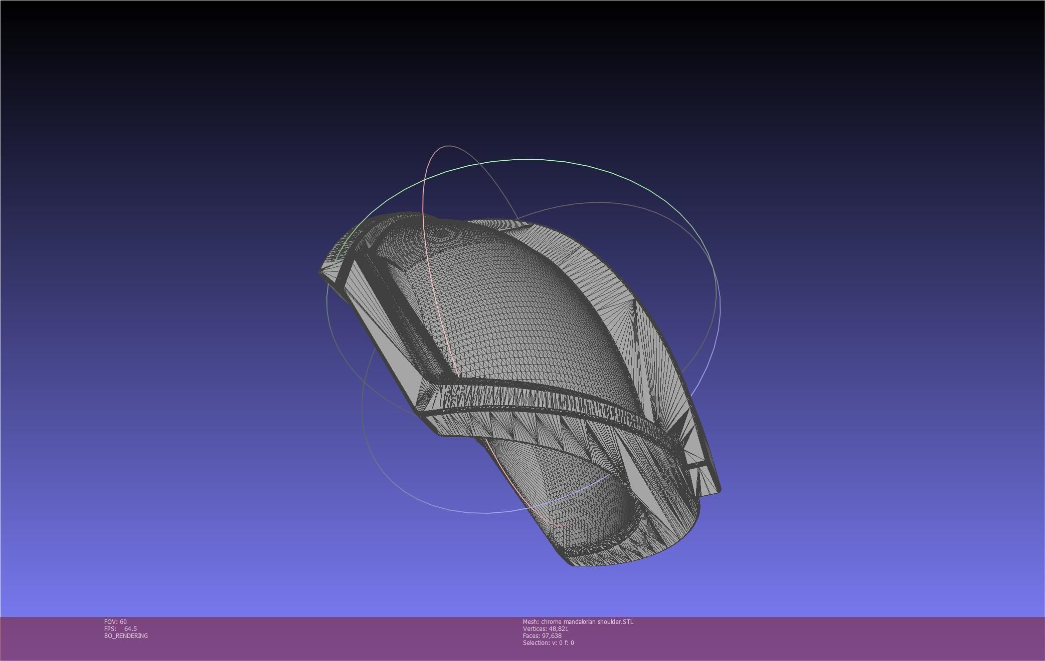 Star Wars Mandalorian Chrome Armor Shoulderpiece Printable 3D print model_10