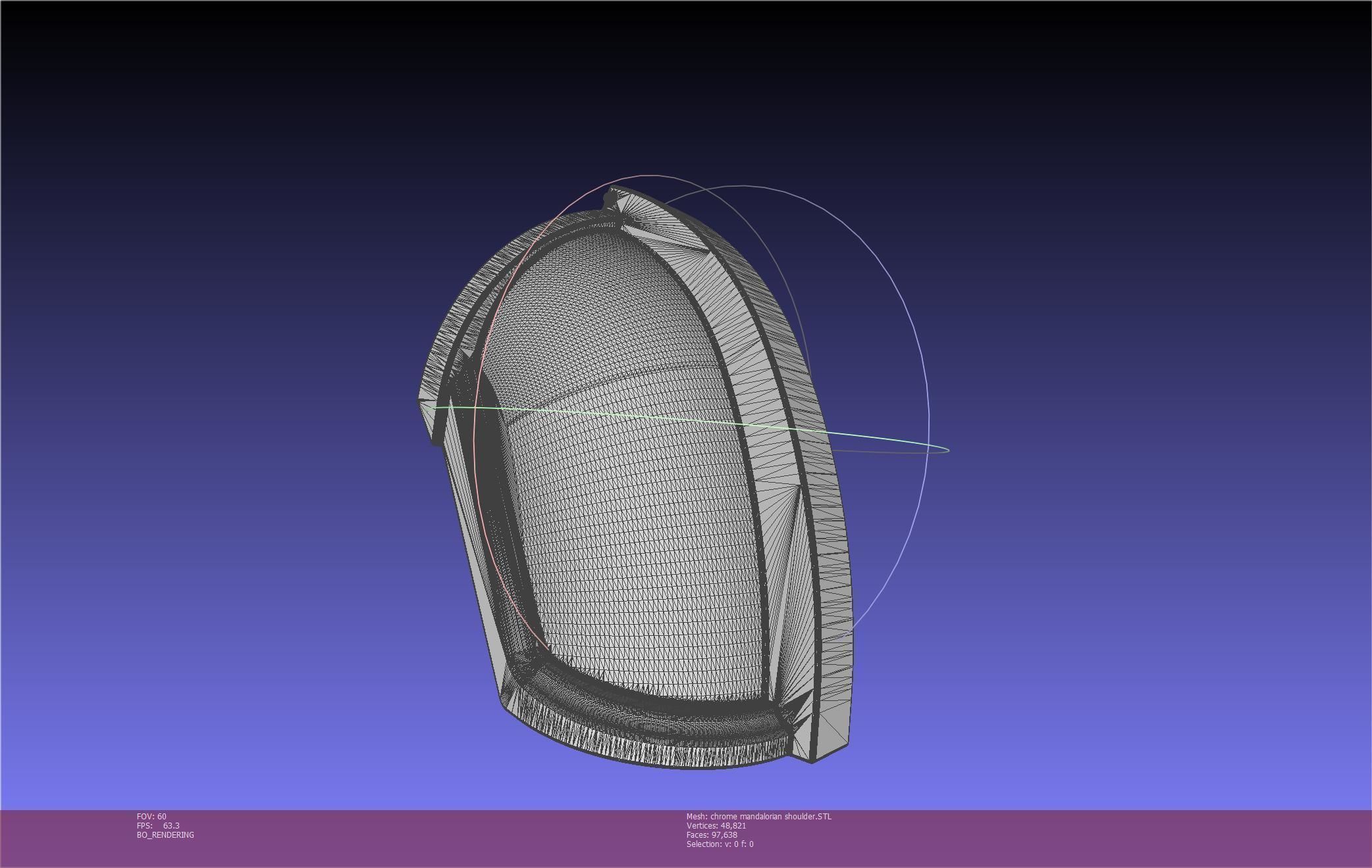 Star Wars Mandalorian Chrome Armor Shoulderpiece Printable 3D print model_9