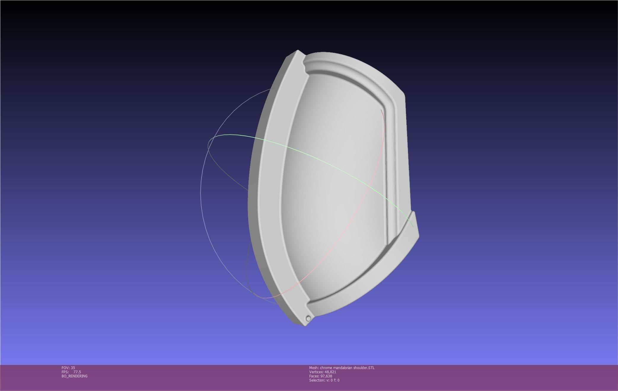 Star Wars Mandalorian Chrome Armor Shoulderpiece Printable 3D print model_70