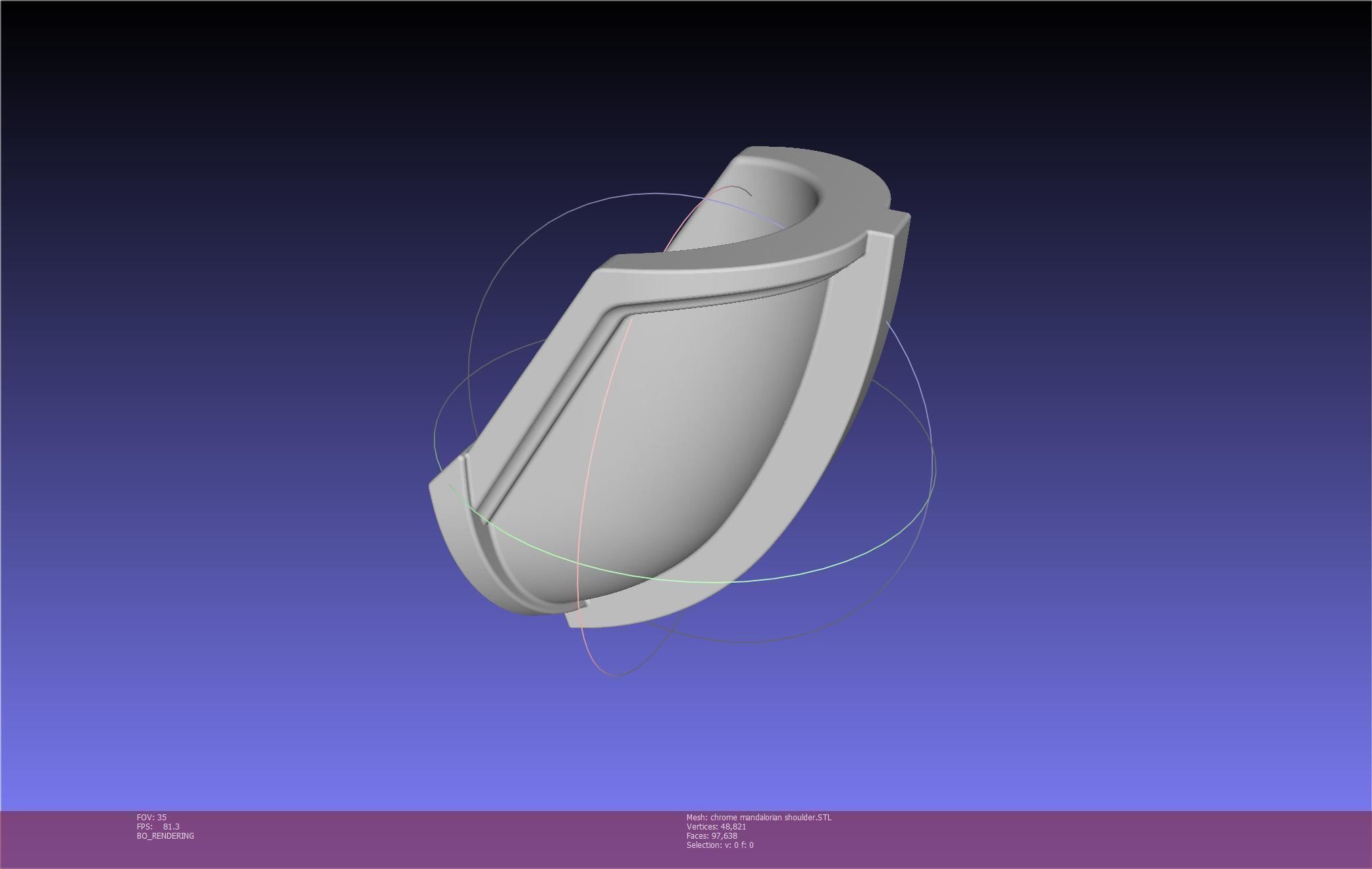 Star Wars Mandalorian Chrome Armor Shoulderpiece Printable 3D print model_54