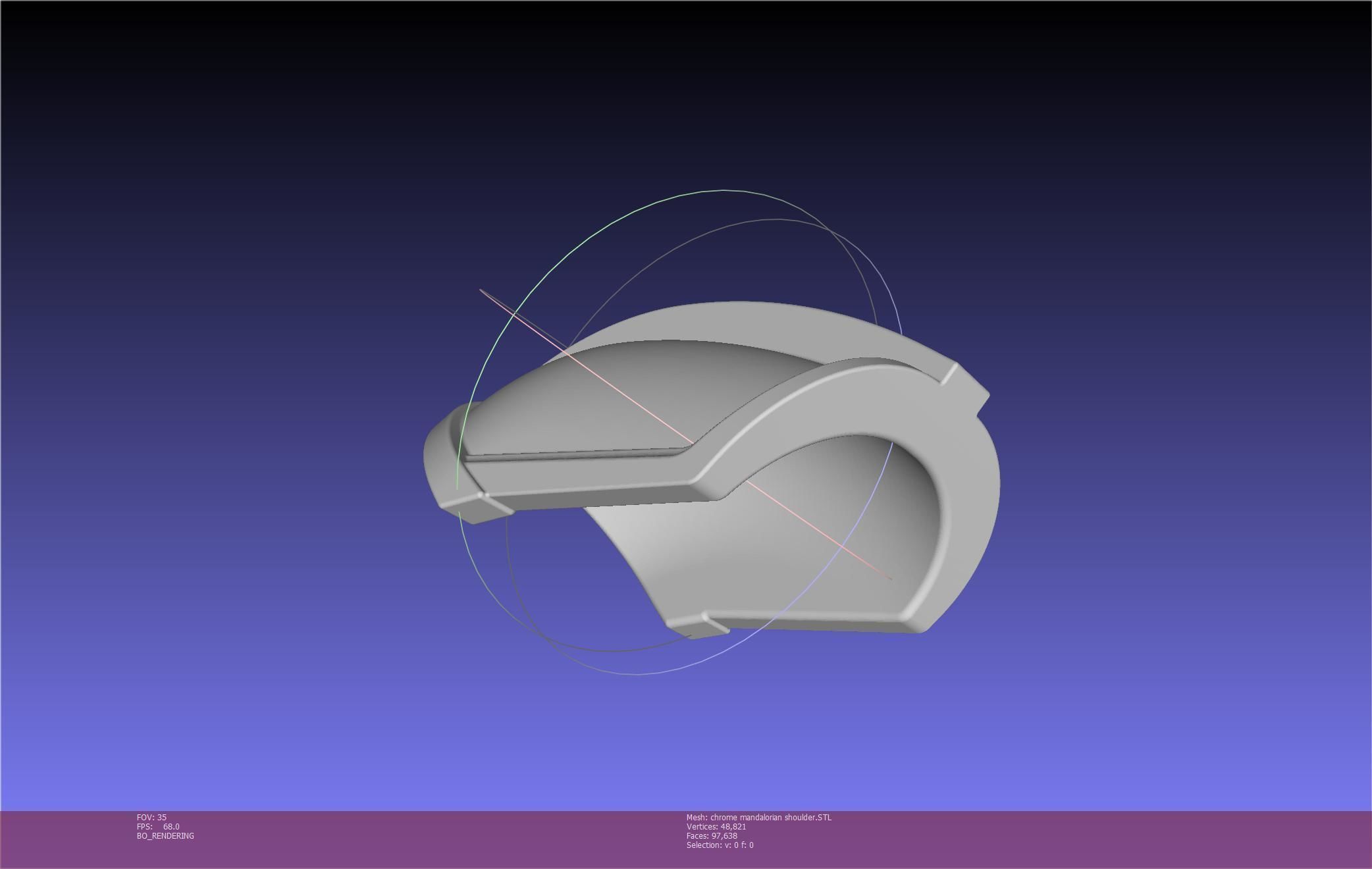 Star Wars Mandalorian Chrome Armor Shoulderpiece Printable 3D print model_23