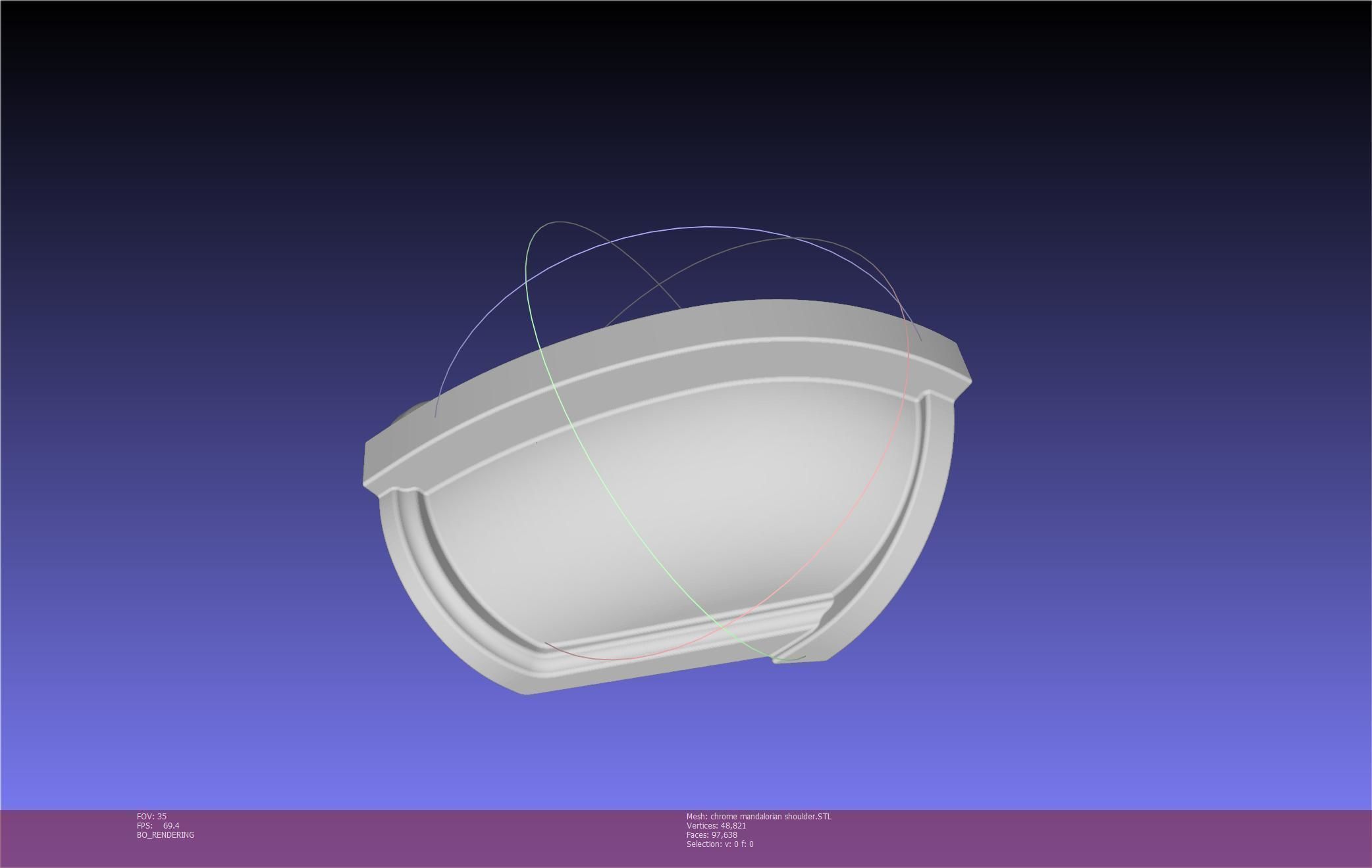 Star Wars Mandalorian Chrome Armor Shoulderpiece Printable 3D print model_59