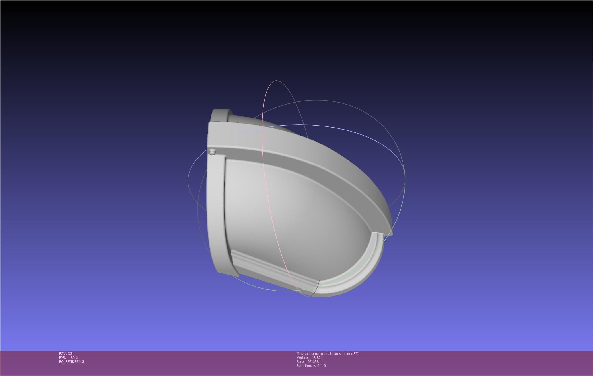 Star Wars Mandalorian Chrome Armor Shoulderpiece Printable 3D print model_40