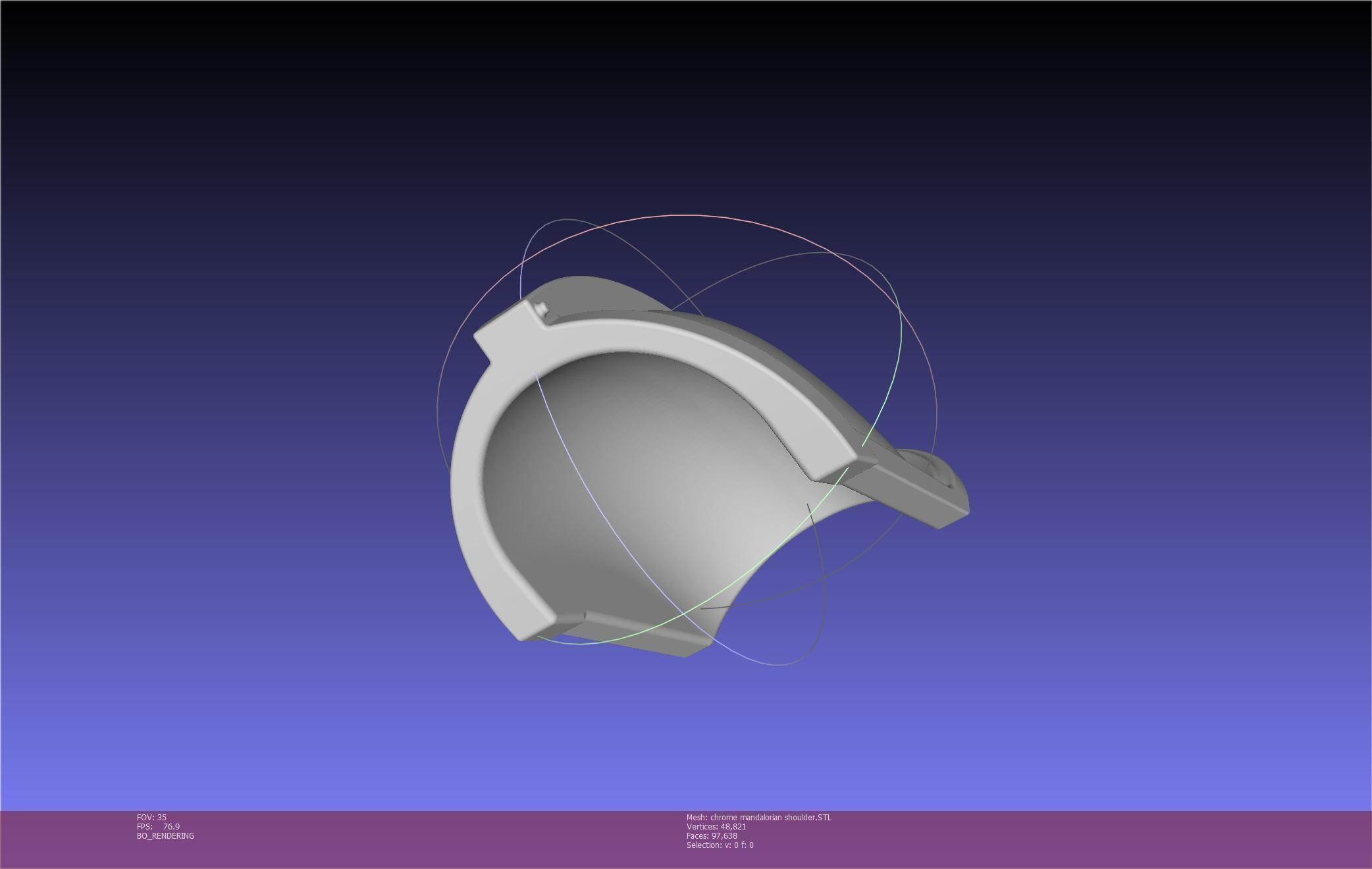 Star Wars Mandalorian Chrome Armor Shoulderpiece Printable 3D print model_42