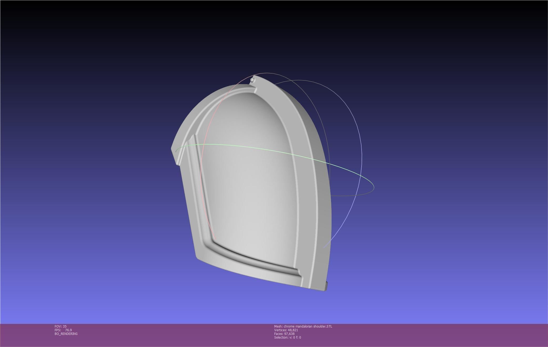 Star Wars Mandalorian Chrome Armor Shoulderpiece Printable 3D print model_45