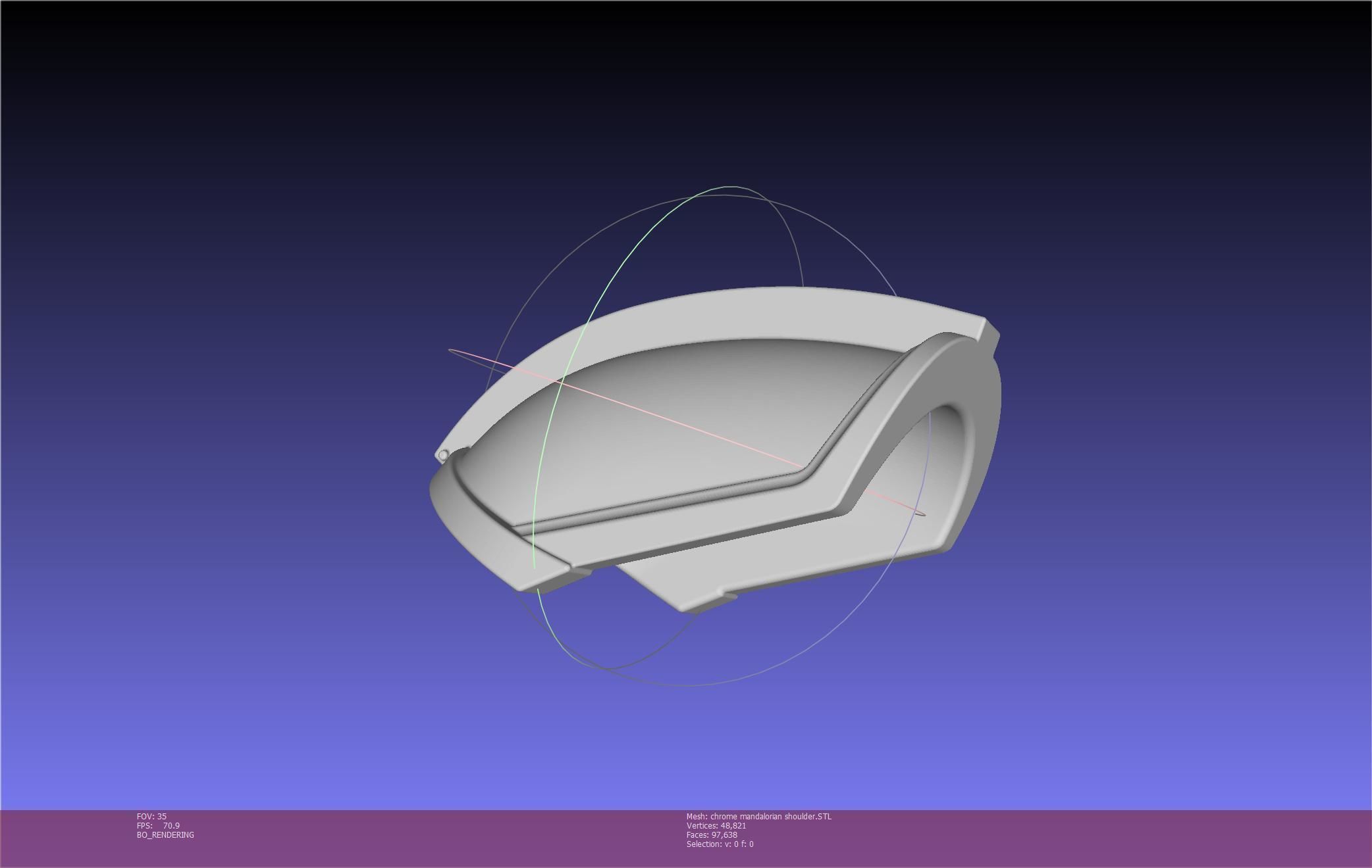 Star Wars Mandalorian Chrome Armor Shoulderpiece Printable 3D print model_20