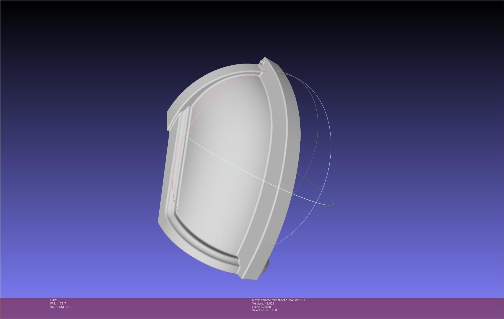 Star Wars Mandalorian Chrome Armor Shoulderpiece Printable 3D print model_49