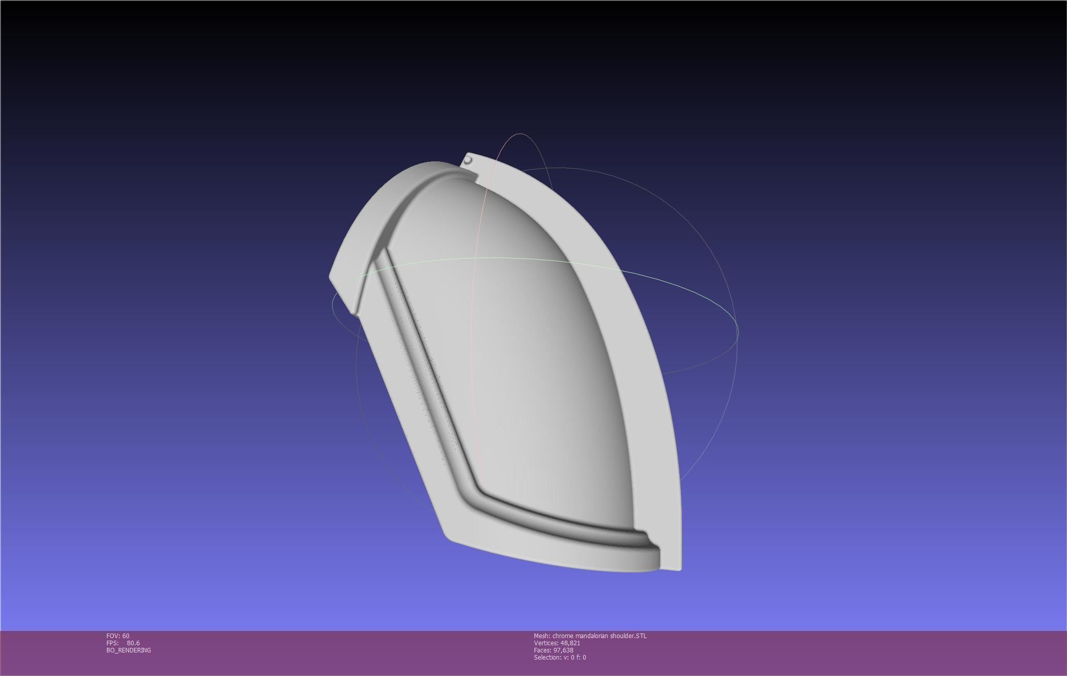 Star Wars Mandalorian Chrome Armor Shoulderpiece Printable 3D print model_6