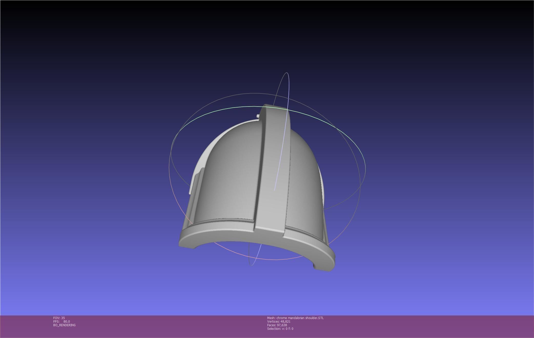 Star Wars Mandalorian Chrome Armor Shoulderpiece Printable 3D print model_36