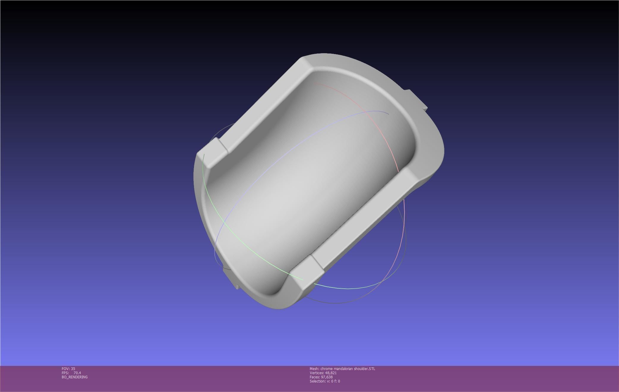 Star Wars Mandalorian Chrome Armor Shoulderpiece Printable 3D print model_51