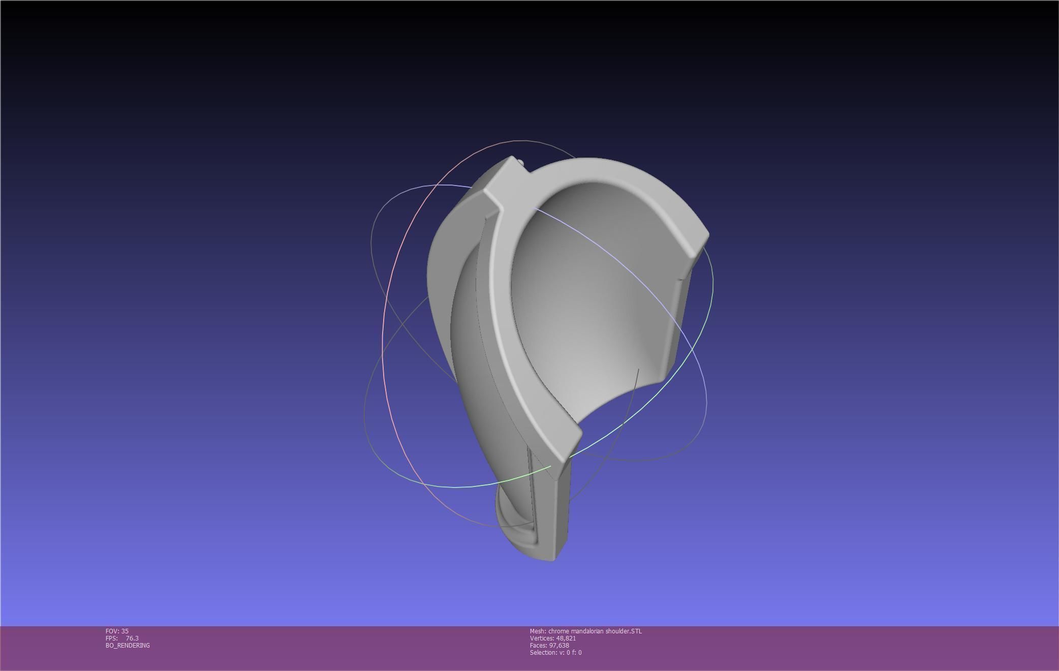 Star Wars Mandalorian Chrome Armor Shoulderpiece Printable 3D print model_26