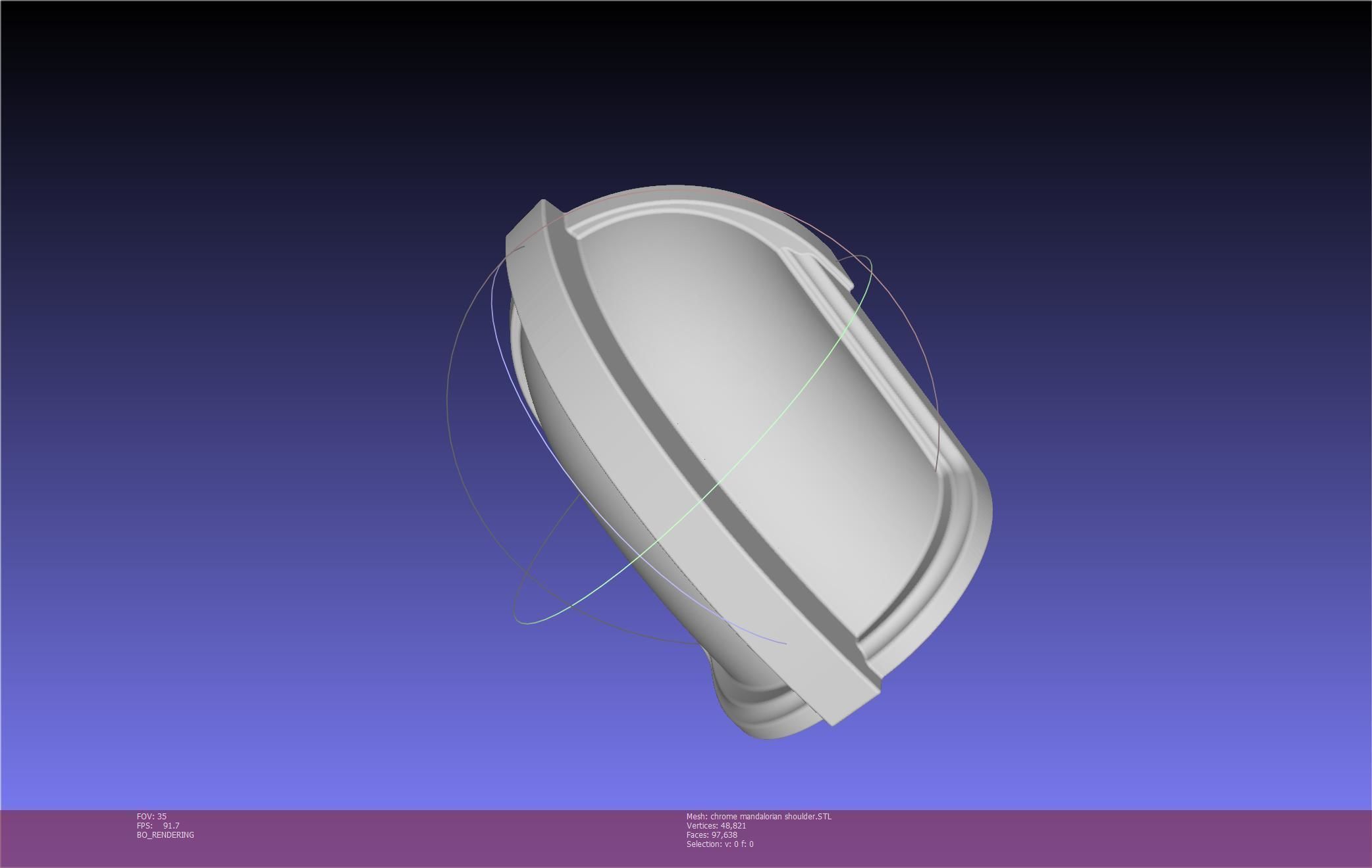 Star Wars Mandalorian Chrome Armor Shoulderpiece Printable 3D print model_74